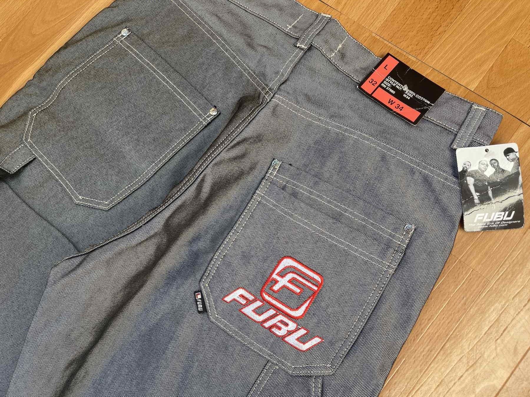 Fubu FUBU jeans shiny vintage baggy jeans silver metallic size 34 Size US 34 / EU 50 - 5 Thumbnail