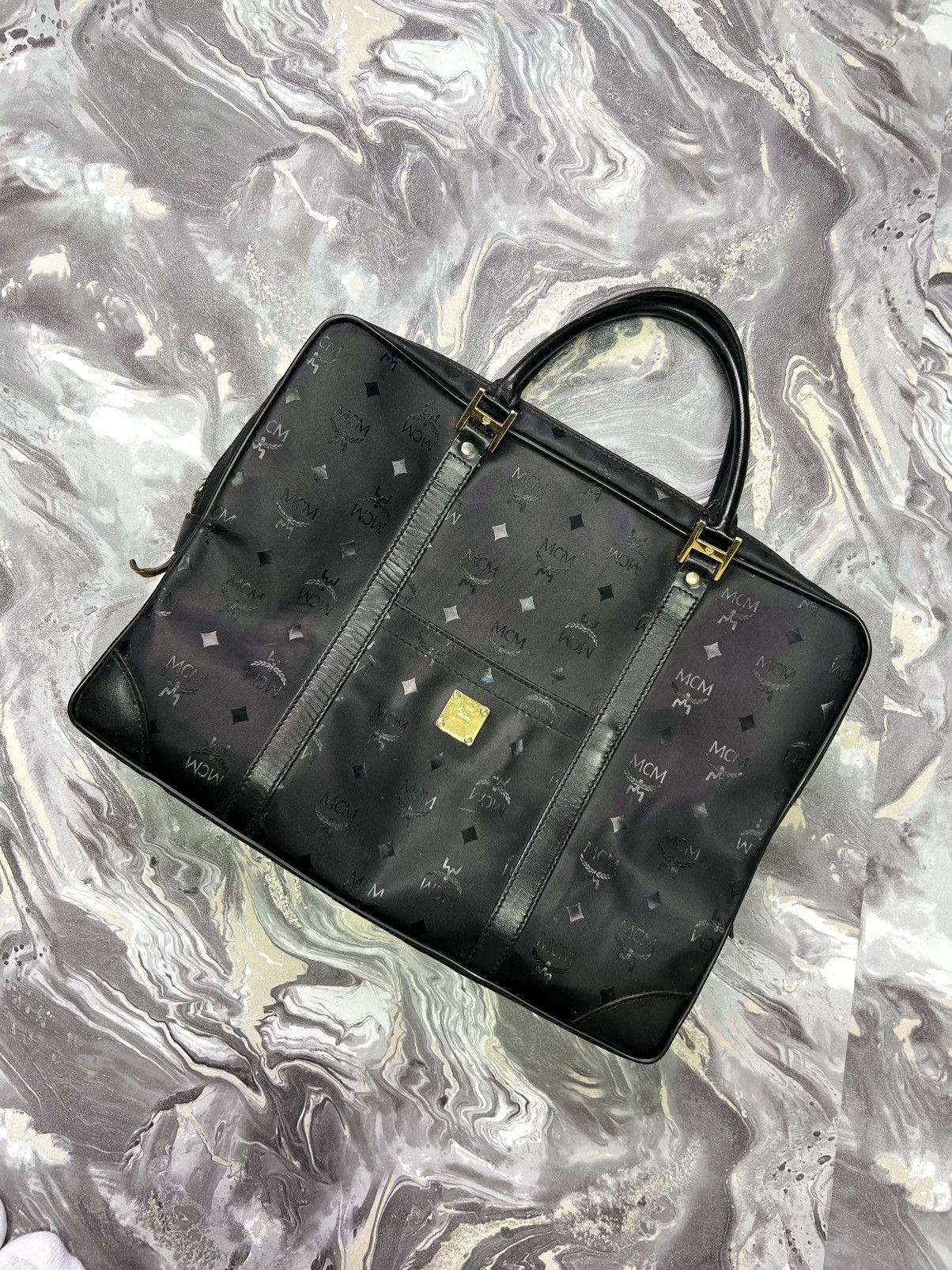 MCM Vintage MCM hand made hard leather briefcase/luggage Size ONE SIZE - 2 Thumbnail