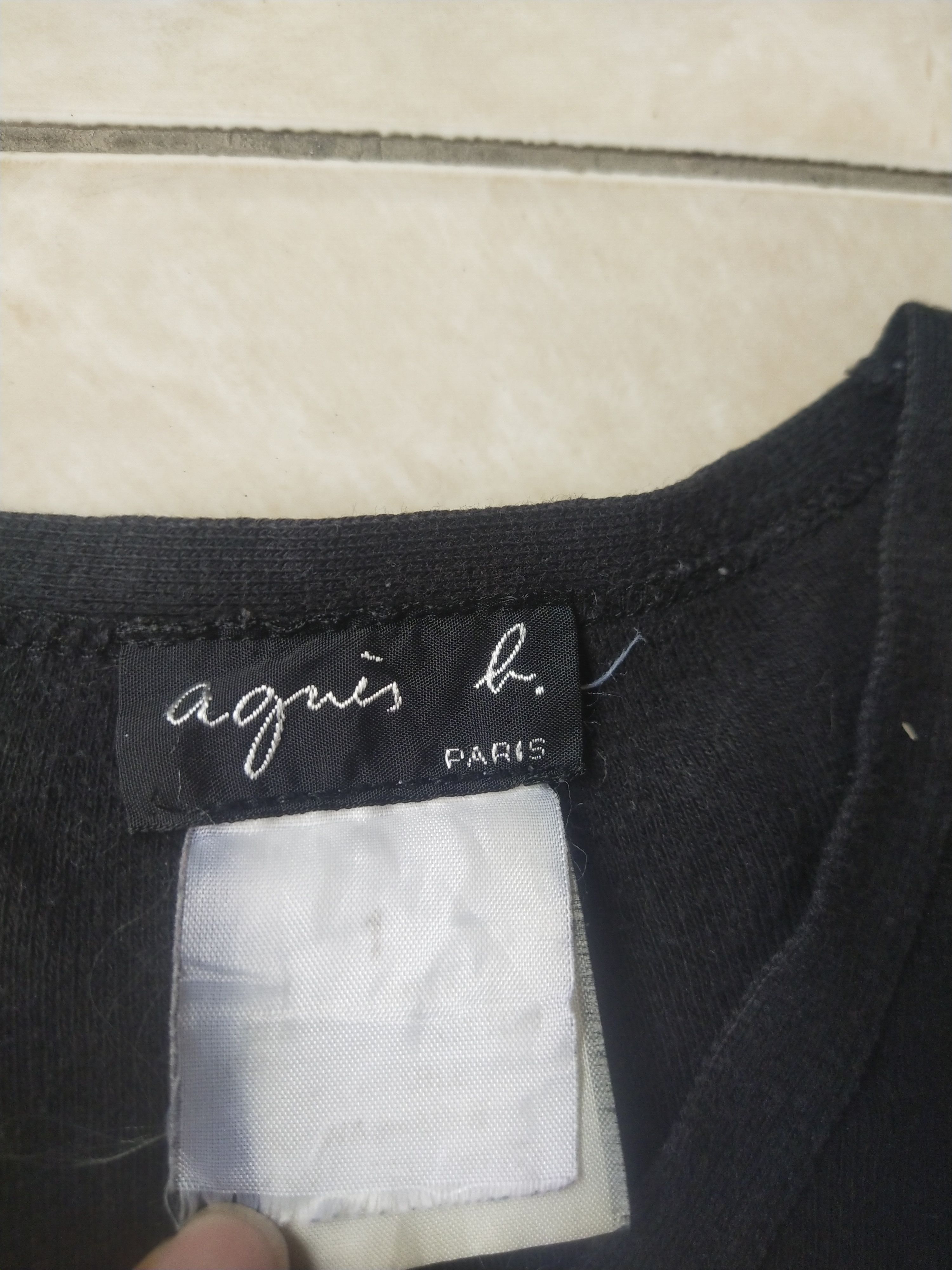 agnes b. agnès b. Paris Minimalist Black V-Neck Knit Top Size S / US 4 / IT 40 - 4 Thumbnail