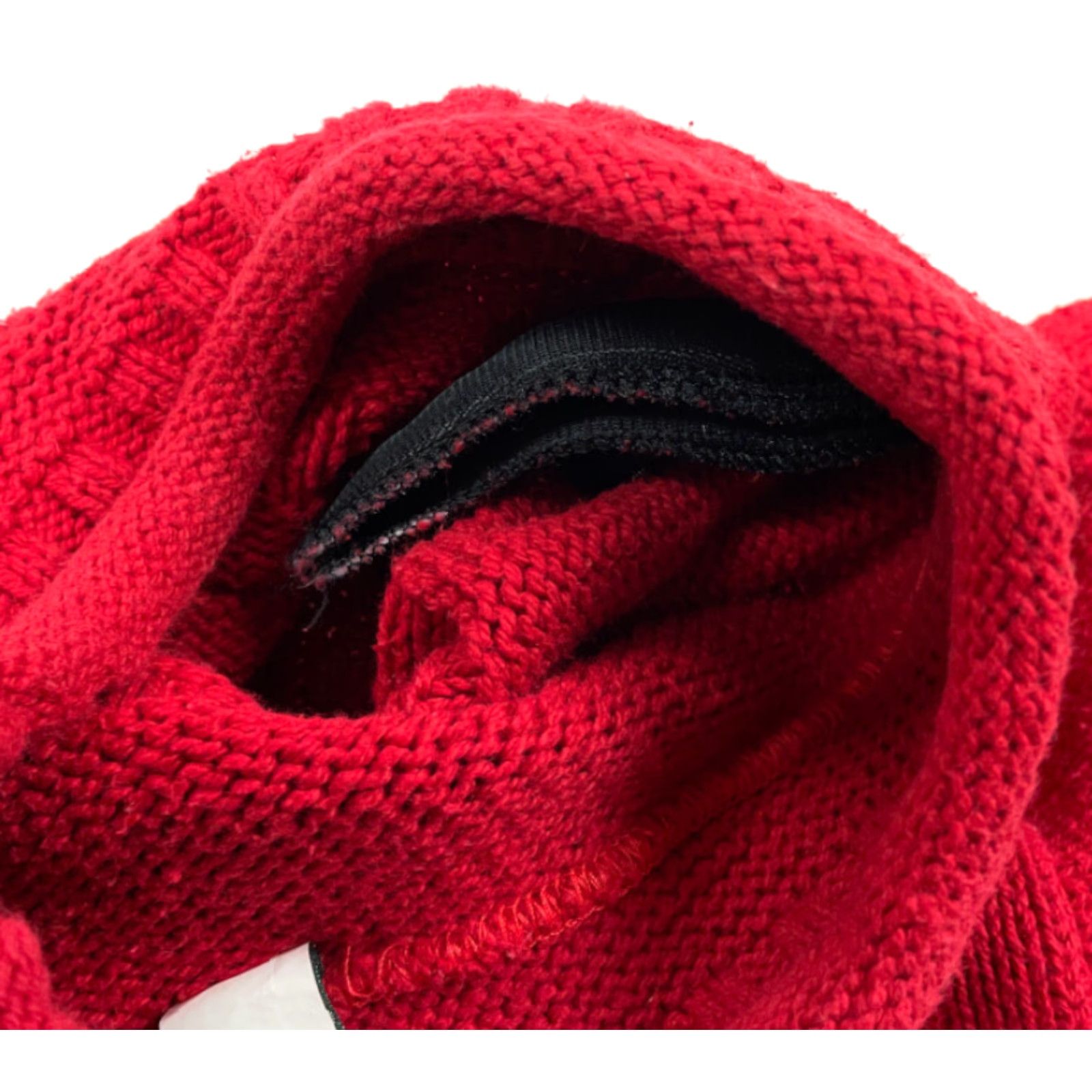 Vintage VTG 90s Red Hand Knit High Neck Sweater USA Made Heavyweight Oversized S Womens Pullover Knit Style Casual 100% Cotton Pattern Solid Knit Size S / US 4 / IT 40 - 4 Thumbnail