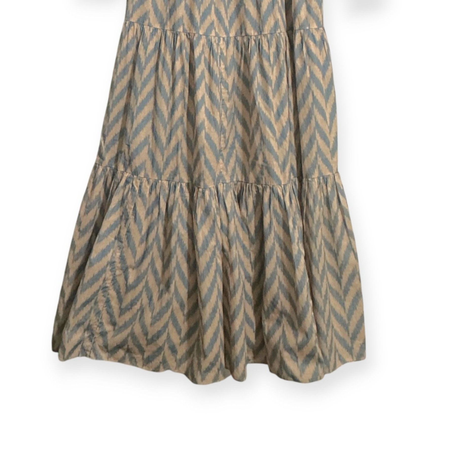 Ulla Johnson Ulla Johnson Georgina Chevron-Print Tiered Midi Dress Sz 2 Size XS / US 0-2 / IT 36-38 - 11 Thumbnail