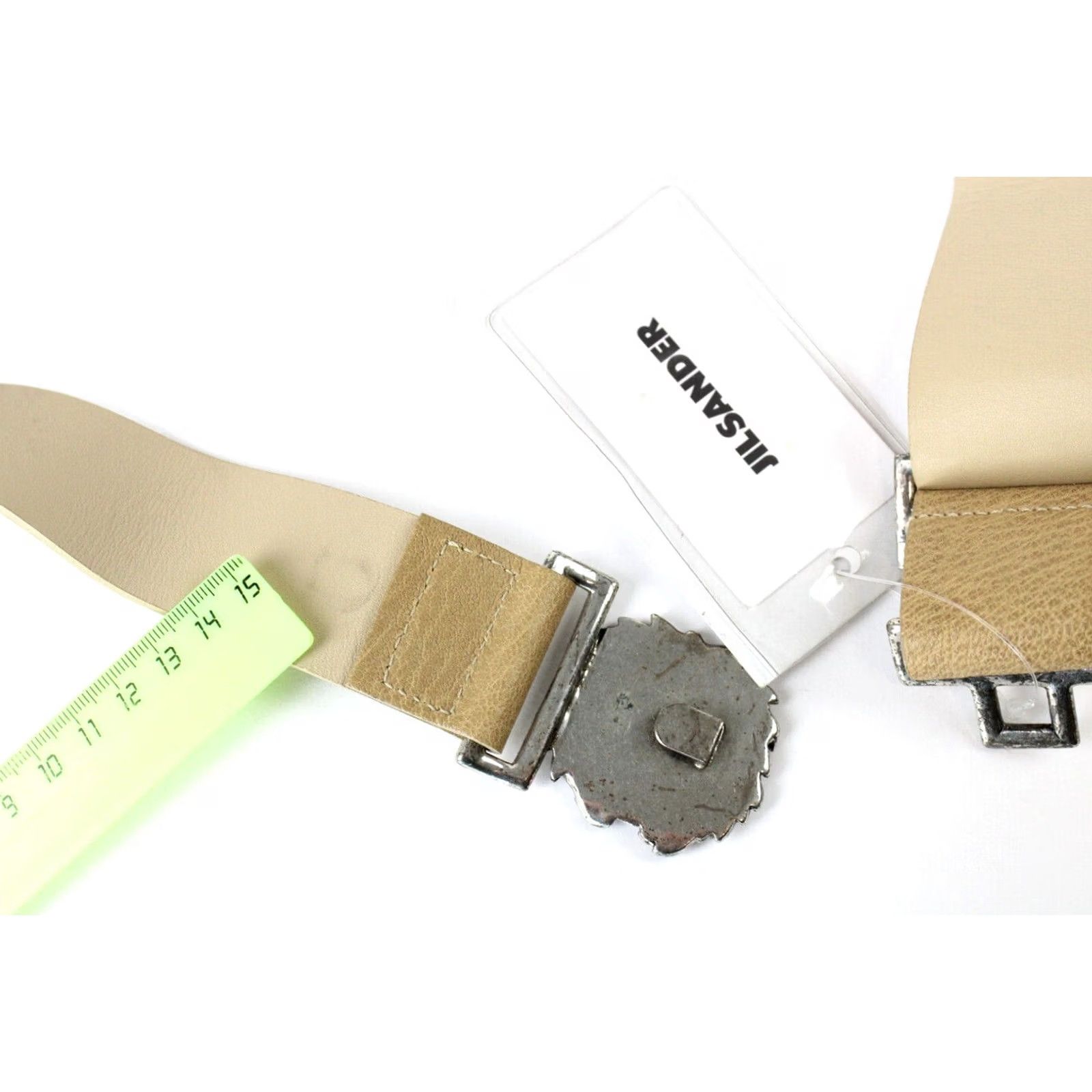 Jil Sander JIL SANDER Belt Women 85 CM Leather Blend Brown Aged Look Buckle Size ONE SIZE - 6 Thumbnail