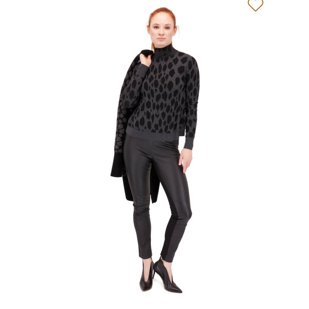 Akris $695 NWT Akris Punto 4 Animal Dot Jacquard Sweater Wool Pull Size S / US 4 / IT 40 - 1 Thumbnail