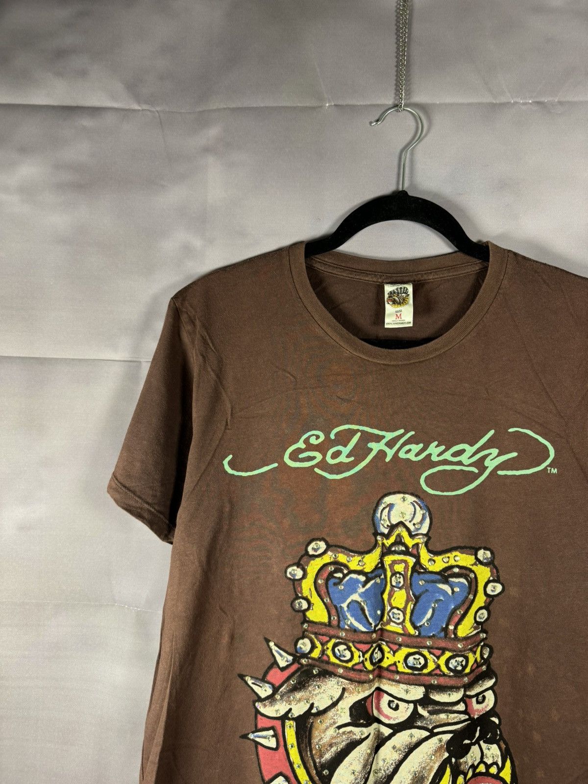 Designer × Ed Hardy Don Ed Hardy Brown Bulldog Graphics Printer Logo T Shirt M Size US M / EU 48-50 / 2 - 3 Thumbnail