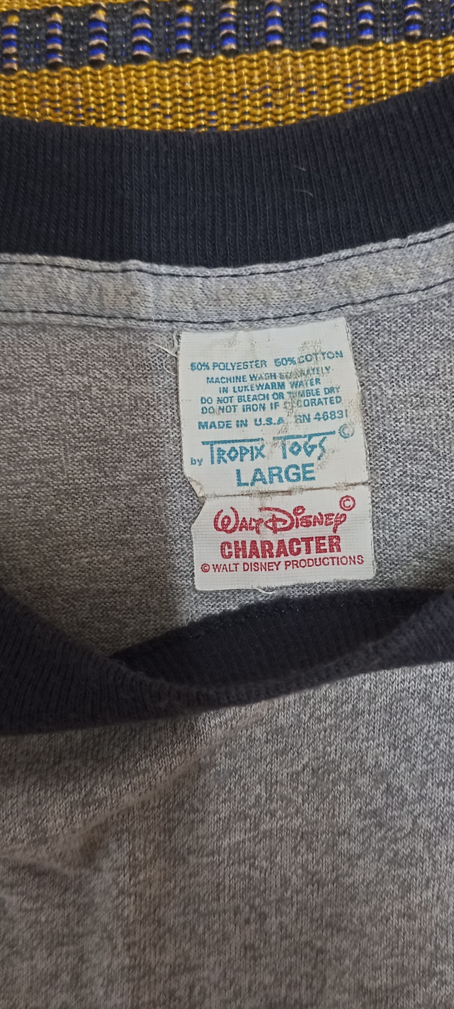 Mickey Mouse Vintage 80s🔥 Mickey Mouse Tropix Togs Ringer Size US M / EU 48-50 / 2 - 7 Thumbnail