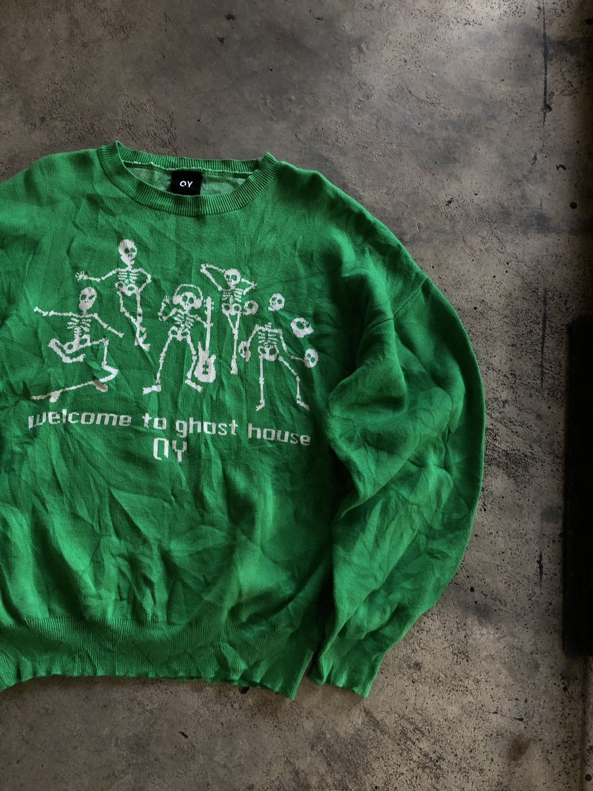 If Six Was Nine × Japanese Brand × Le Grande Bleu (L.G.B.) JAPANESE STYLE OY “ WELCOME TO GHOST HOUSE” SKLETON KNIT Size US L / EU 52-54 / 3 - 4 Thumbnail