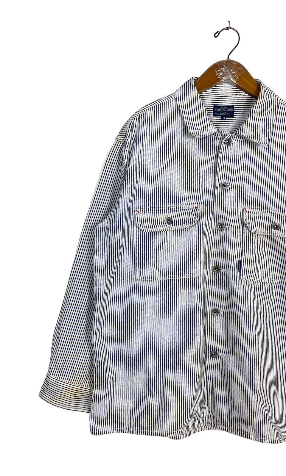 Japanese Brand Rare‼️ Kearney House hickory Stripe Workwear Shirt Size US M / EU 48-50 / 2 - 2 Thumbnail
