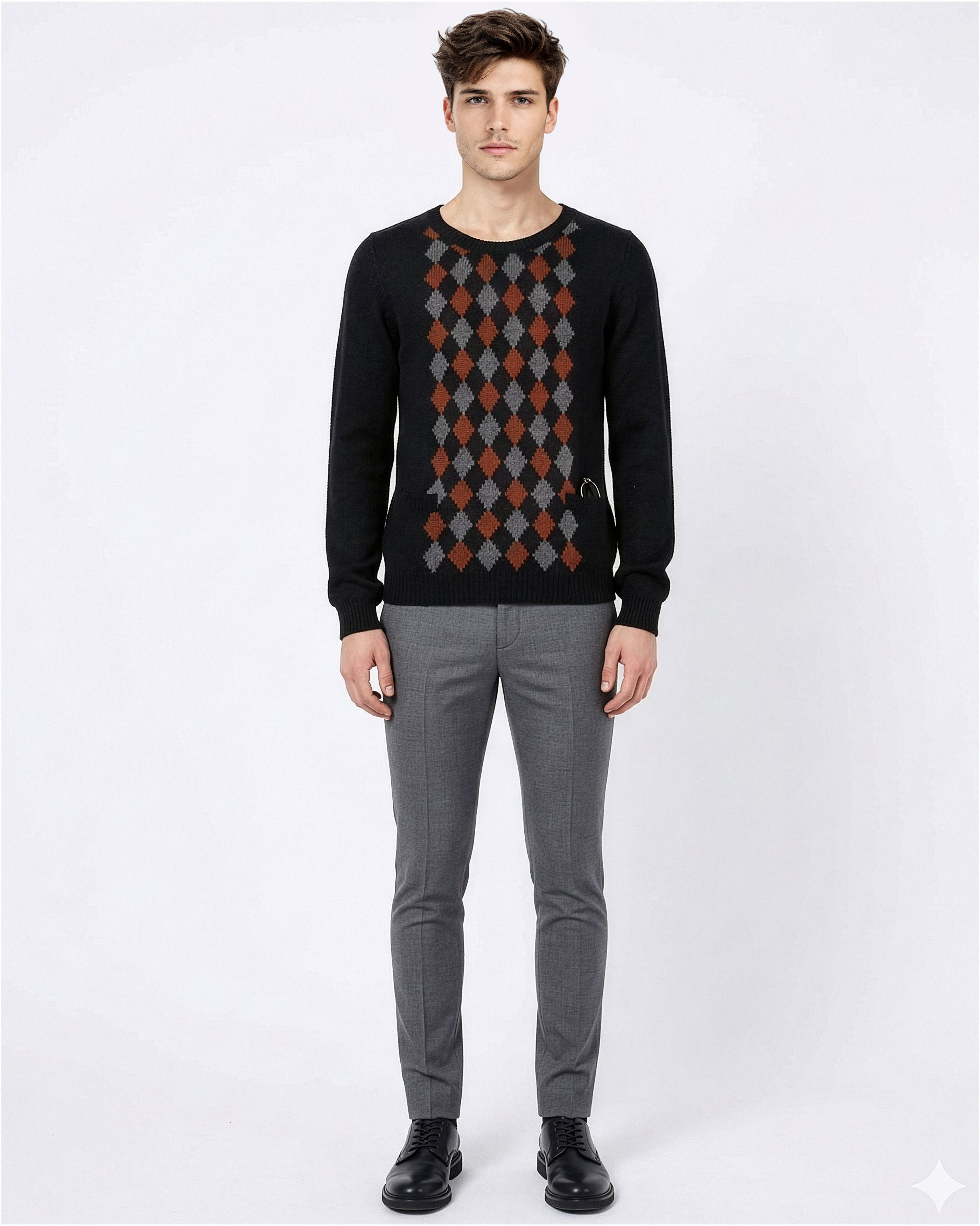 Prada Prada Deep Scoop Argyle Sweater Size US L / EU 52-54 / 3 - 3 Thumbnail