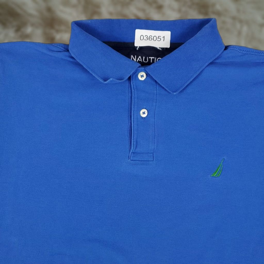 Nautica Nautica Polo Shirt Large Blue Short Sleeve Casual Golf Mens Size US L / EU 52-54 / 3 - 1 Thumbnail