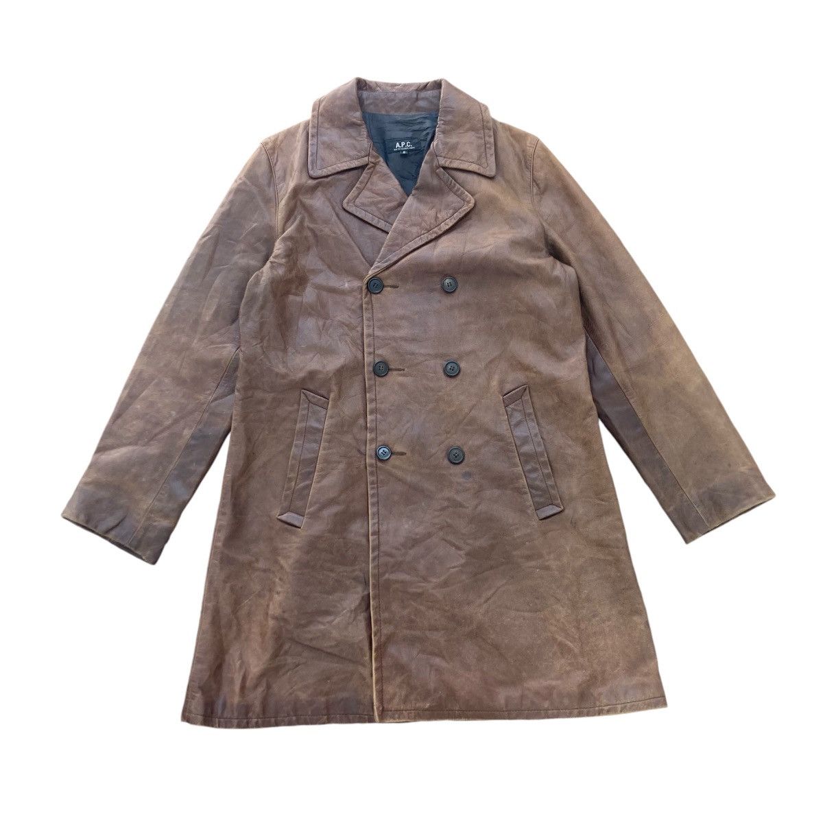A.P.C. A.P.C LEATHER LONG JACKET Size US S / EU 44-46 / 1 - 1 Thumbnail