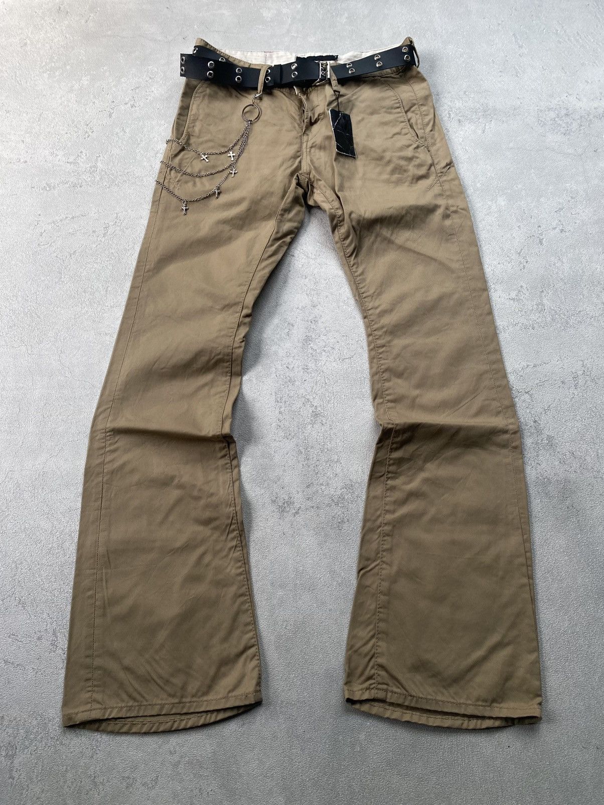 GOSTAR DE FUGA × Japanese Brand × Le Grande Bleu (L.G.B.) FUGA Flare pants with buckle back dead Stock conditions Size US 31 - 1 Thumbnail