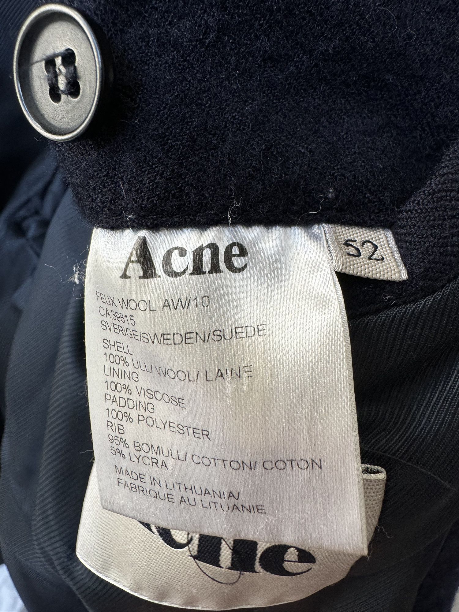 Acne Studios Acne Studios - Felix Wool AW10 Bomber Jacket Size US L / EU 52-54 / 3 - 14 Thumbnail