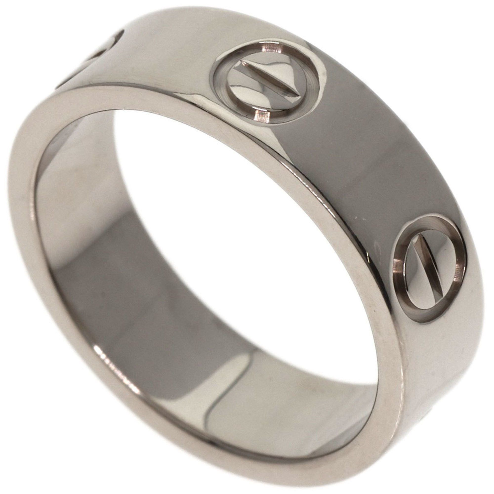 Cartier Love Ring #50 18K White Gold Women's CARTIER