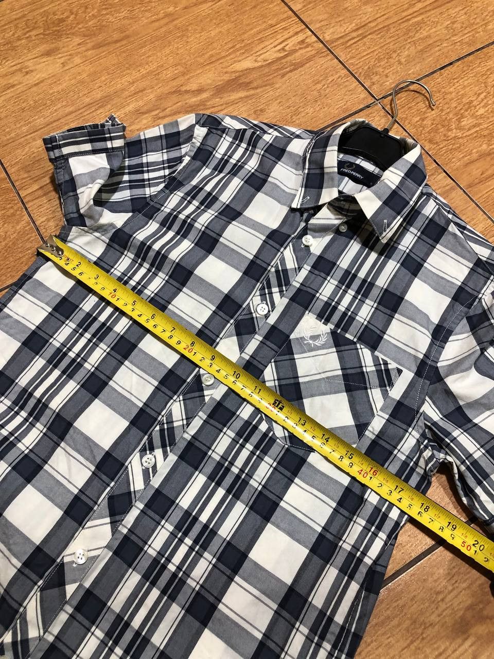 Fred Perry Fred Perry men's SHORT sleeve checked button up shirt Size US S / EU 44-46 / 1 - 10 Thumbnail