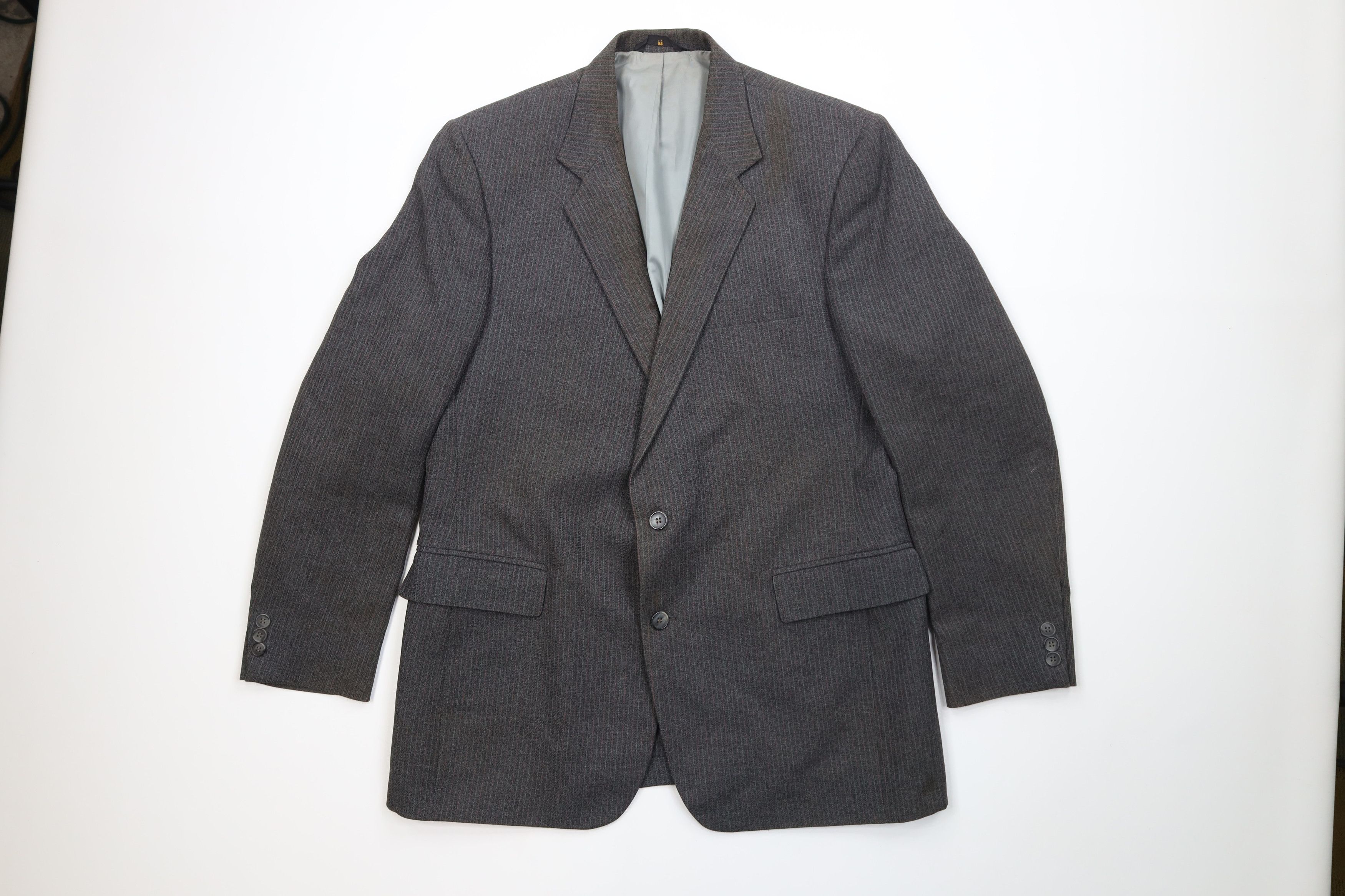 Vintage Vintage 90s Streetwear Distressed 2 Piece Suit Wedding Size 44R - 2 Thumbnail
