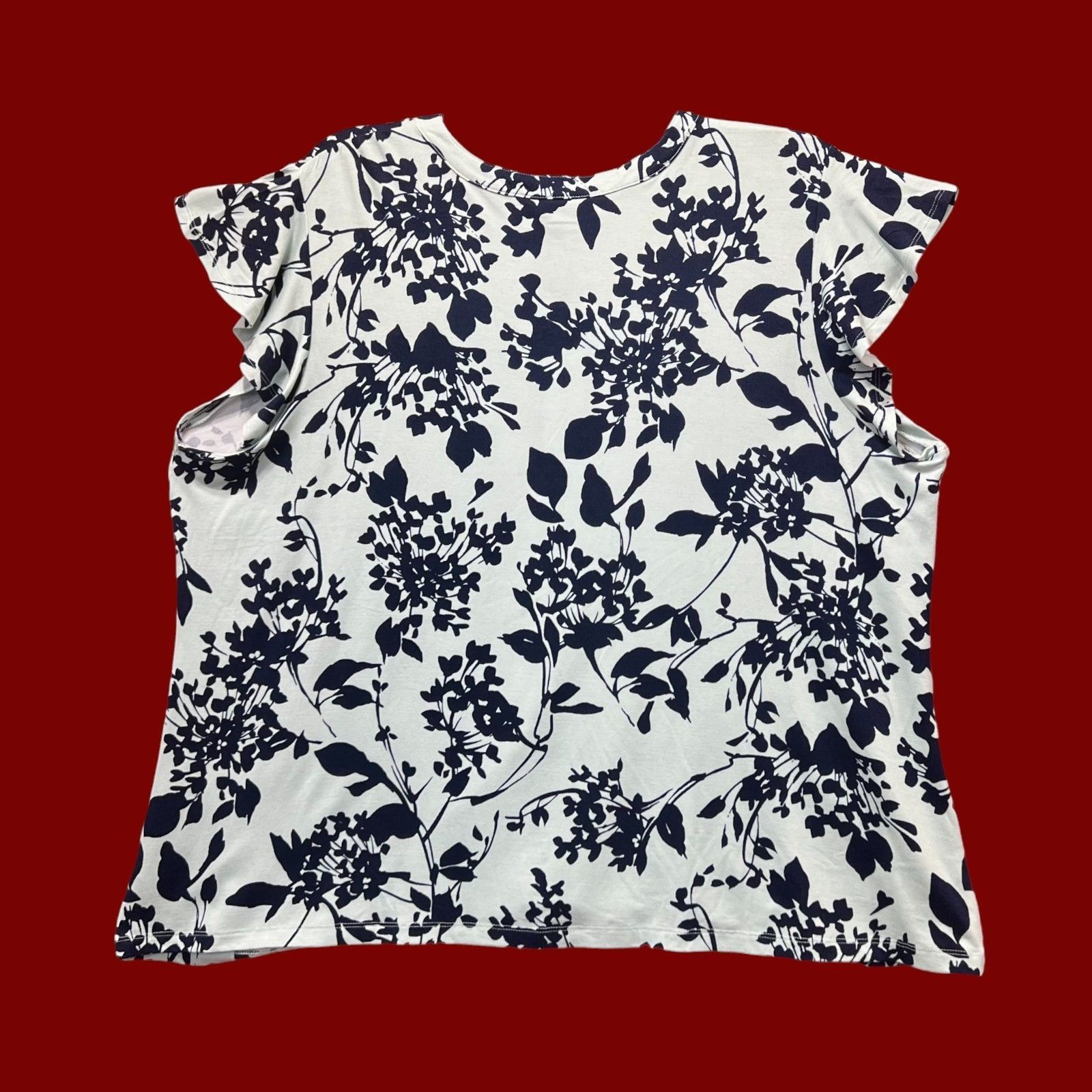 Other Liz Claiborne - Women's Keyhole Neck Short Sleeve Blouse - L Size XXL / US 16-18 / IT 52-54 - 2 Thumbnail