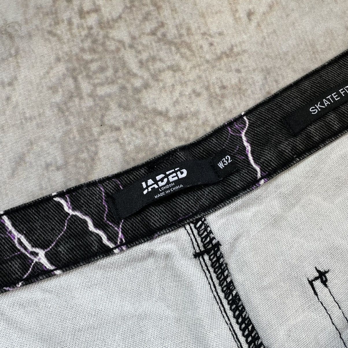 Jaded London × Japanese Brand Jaded London Purple Thunder Bolt Skate Fit Baggy Y2K Jeans Size US 32 / EU 48 - 14 Thumbnail