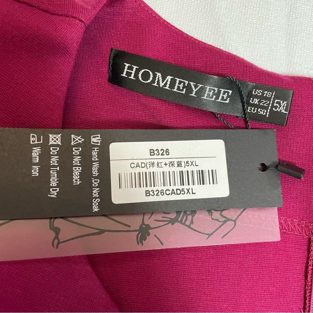 Other NWT New HOMEYEE Elegant Cut Out 3/4 Sleeve Business Pencil Size XXL / US 16-18 / IT 52-54 - 4 Thumbnail