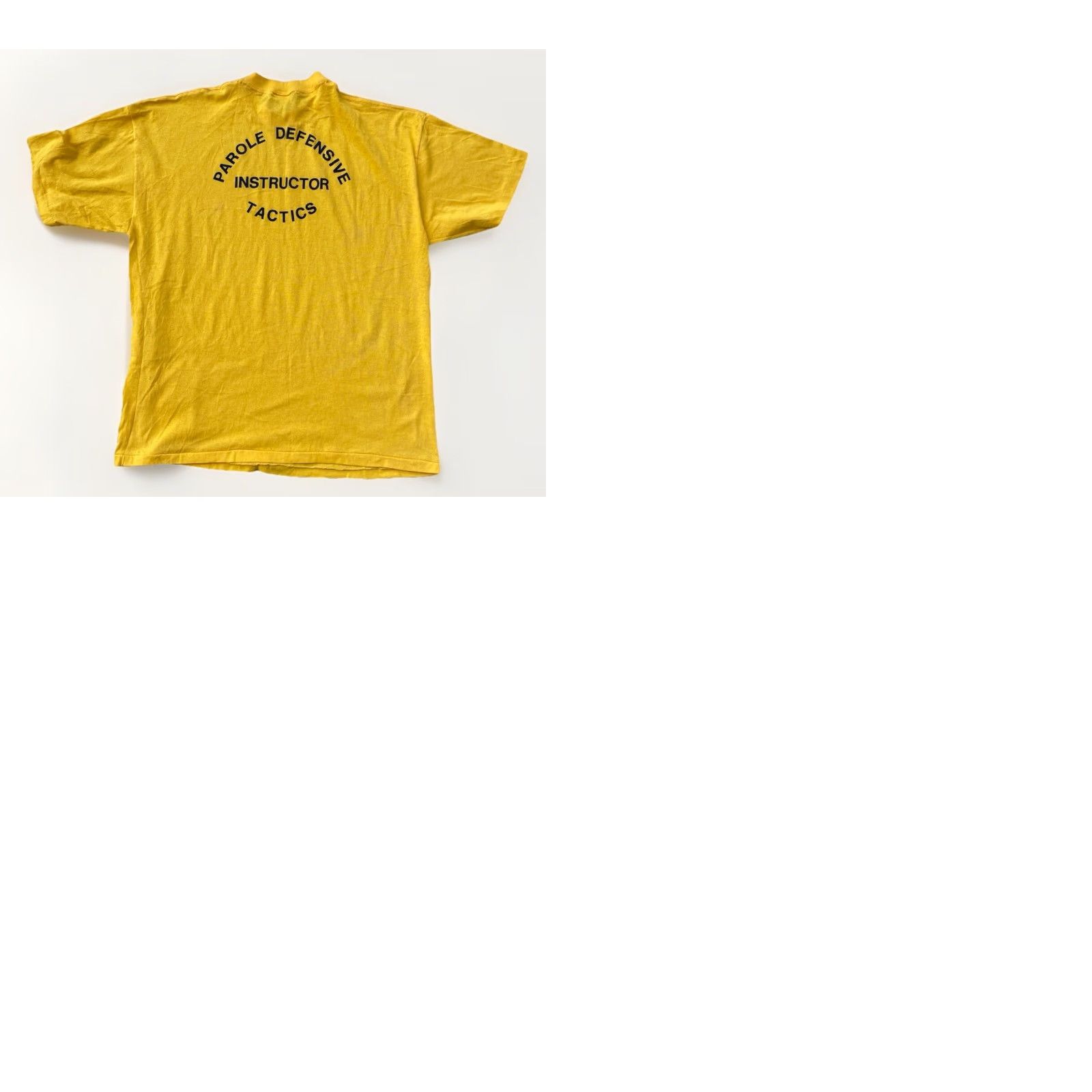 Vintage VINTAGE Parole Defensive Tactics Instructor T Shirt Short Sleeve Size XXXL 3XL Yellow Touch Of Gold Mens Shirt 1980s Graphic Print Size US XXL / EU 58 / 5 - 12 Thumbnail