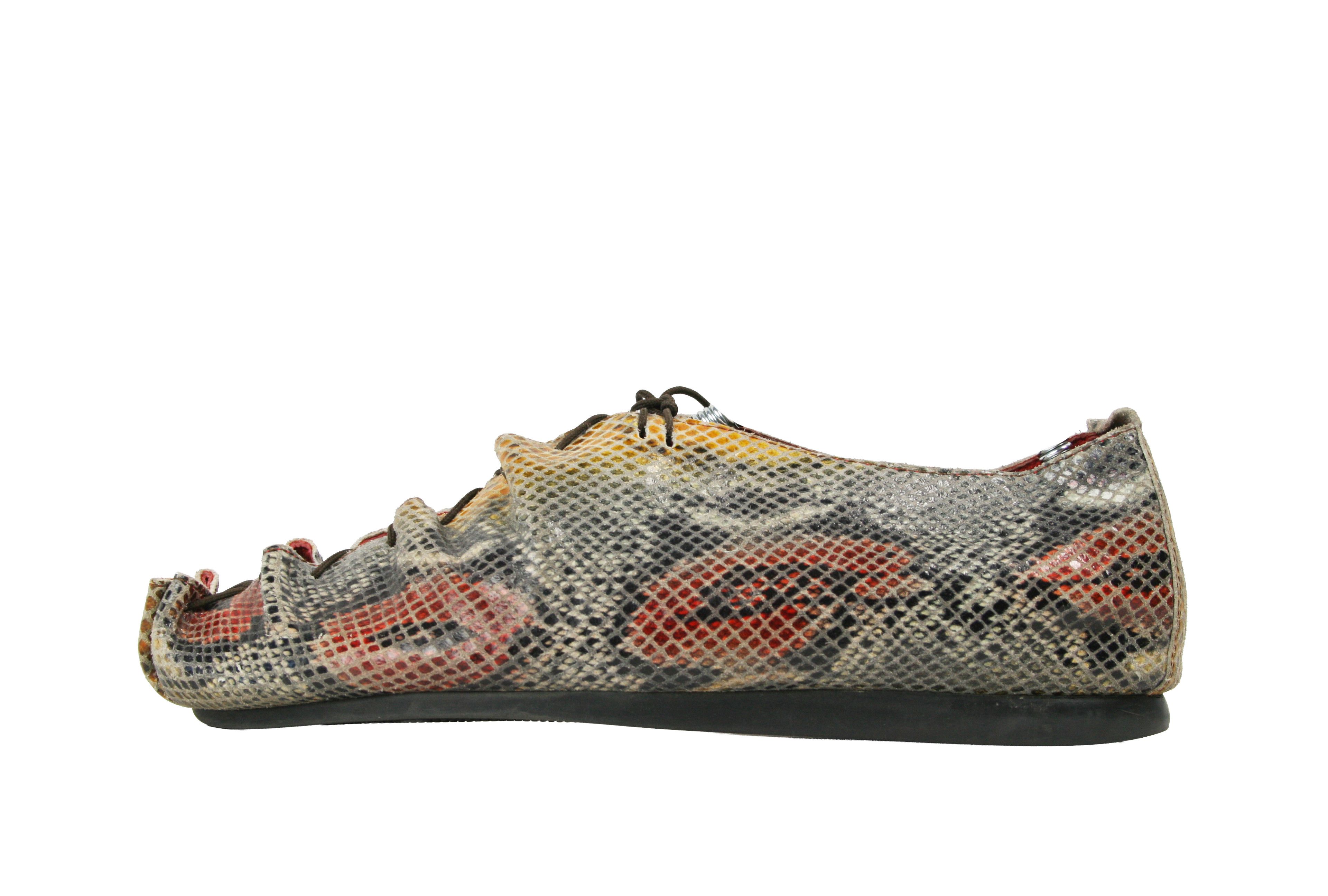 Japanese Brand Jan Jansen Y2K Snake Print Leather Ballet Flats Vintage Size US 10 / IT 40 - 2 Thumbnail