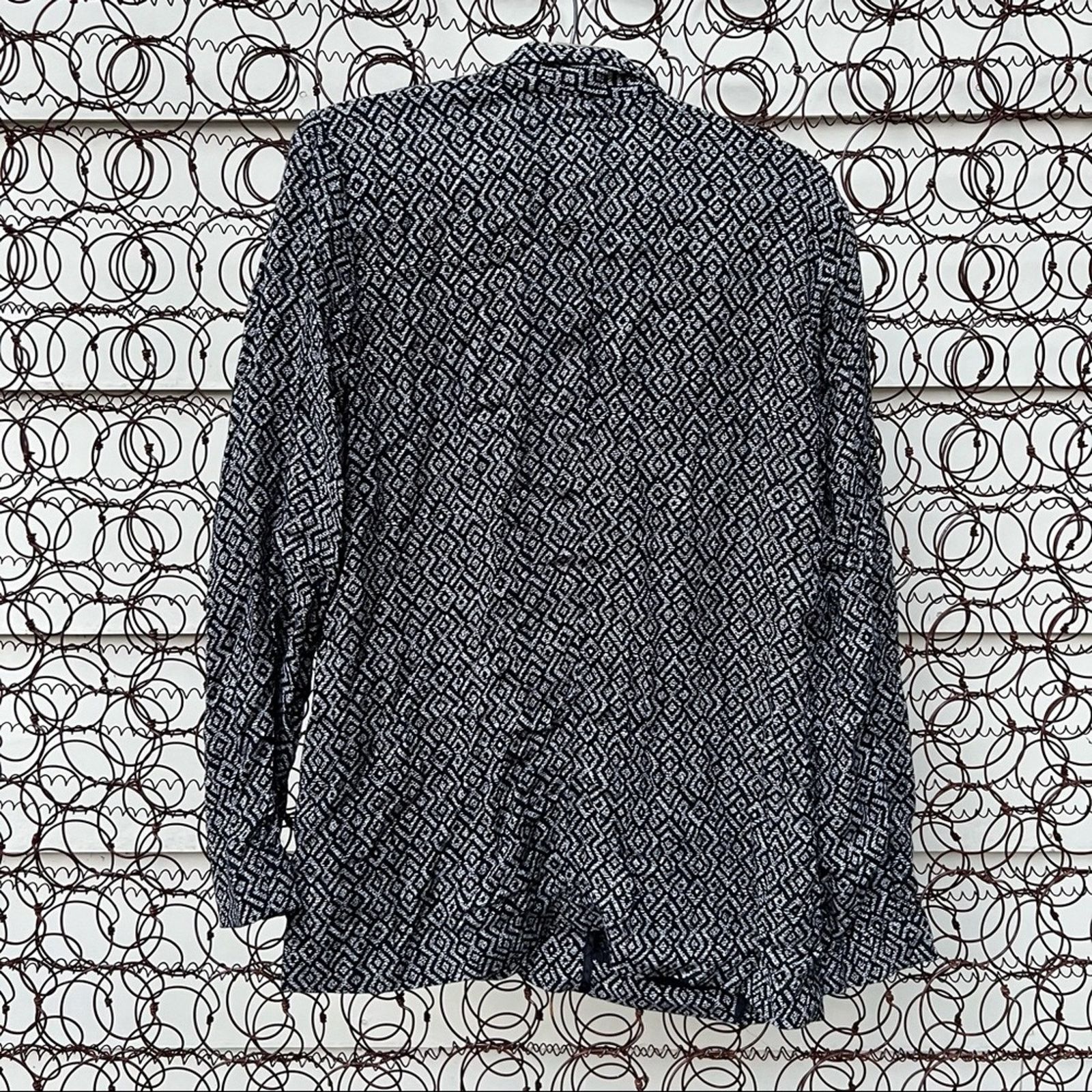 Lucky Brand Lucky black gray geometric boho Aztec single button blazer Size S / US 4 / IT 40 - 6 Thumbnail