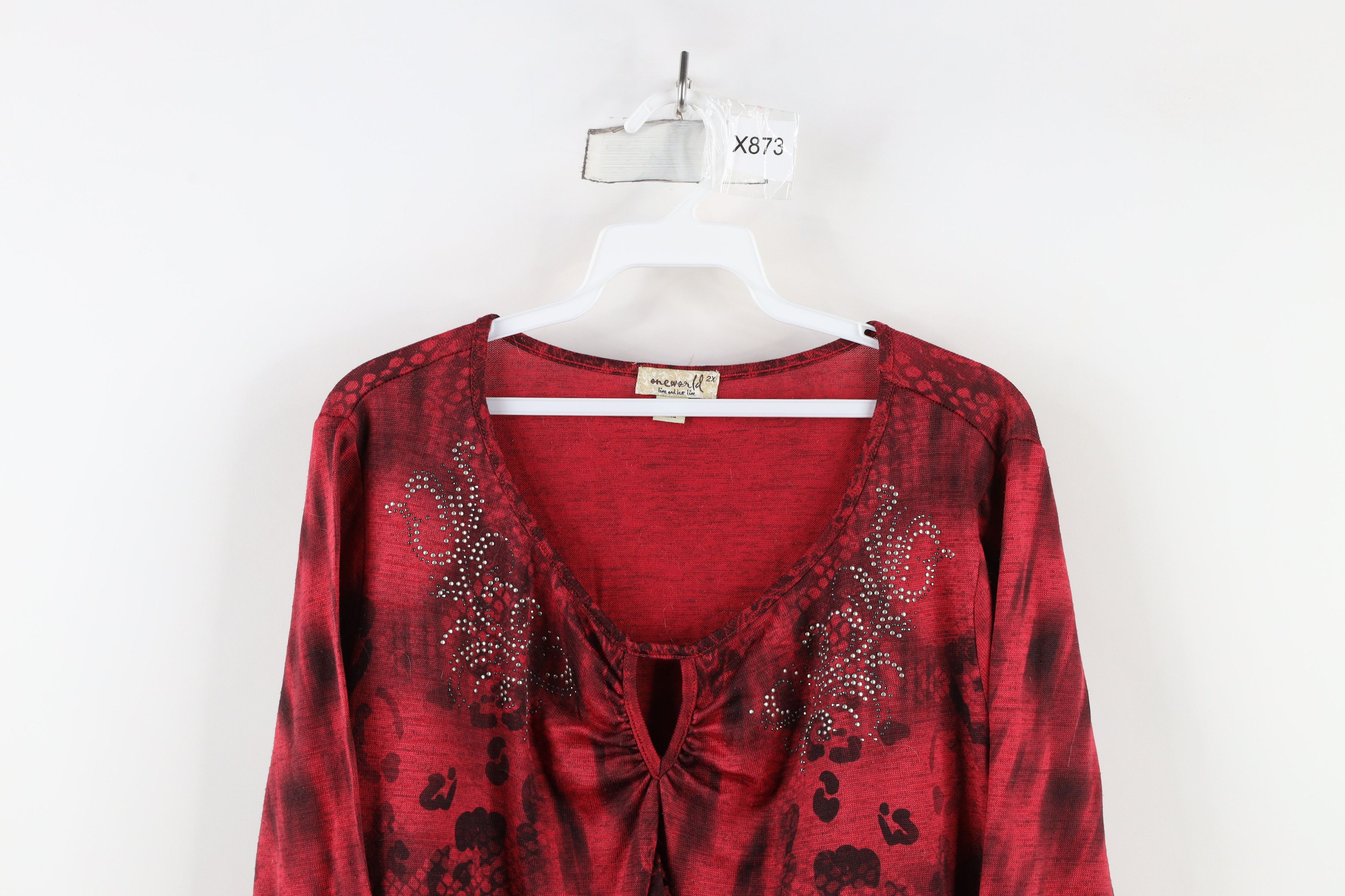 Vintage Vintage 90s Y2K Babydoll Bell Fairy Knit Long Sleeve Shirt Size XXL / US 16-18 / IT 52-54 - 2 Thumbnail