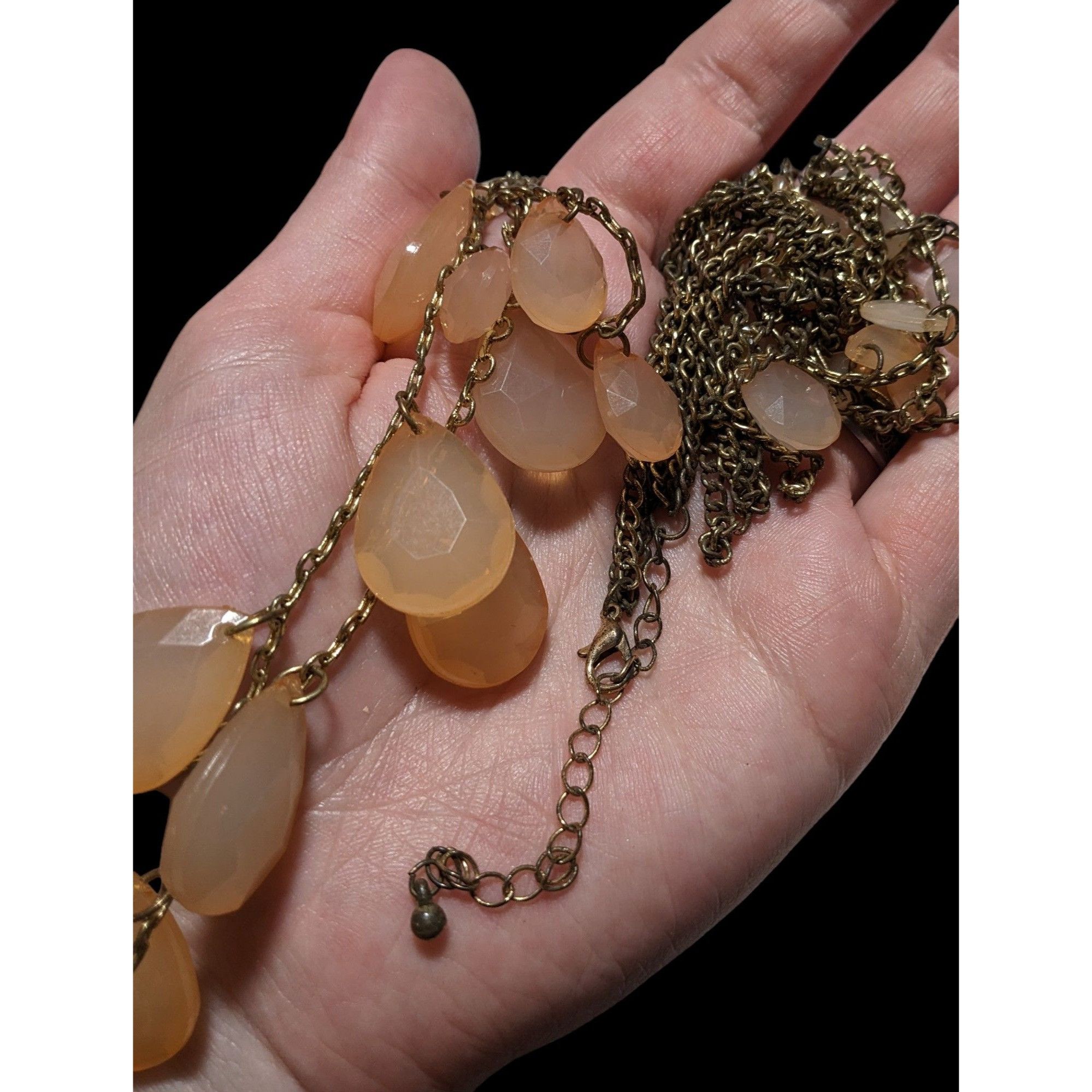 Other Bohemian Layered Necklace With Peach Teardrop Beads Size ONE SIZE - 6 Thumbnail