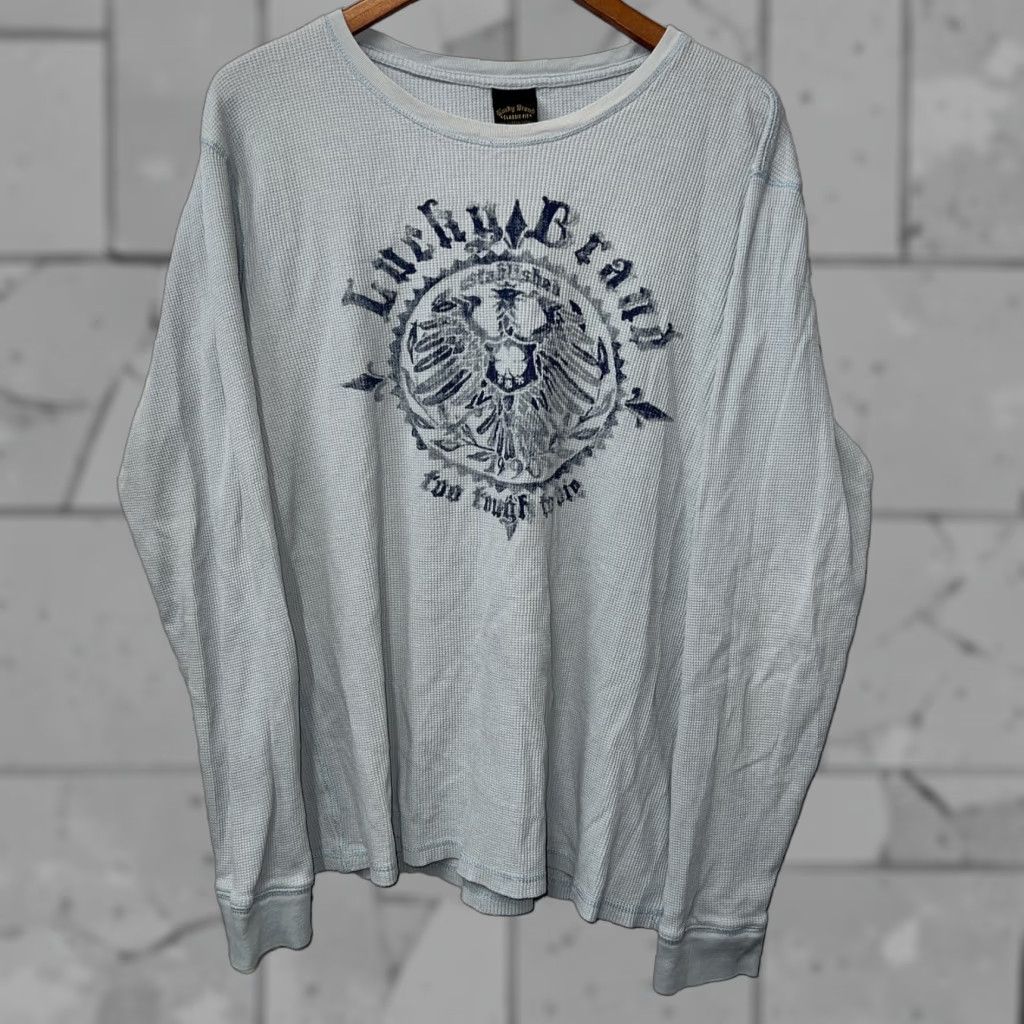 Lucky Brand Lucky Brand Gray Classic Fit Longsleeve T-Shirt Mens XL Size US XL / EU 56 / 4 - 1 Thumbnail