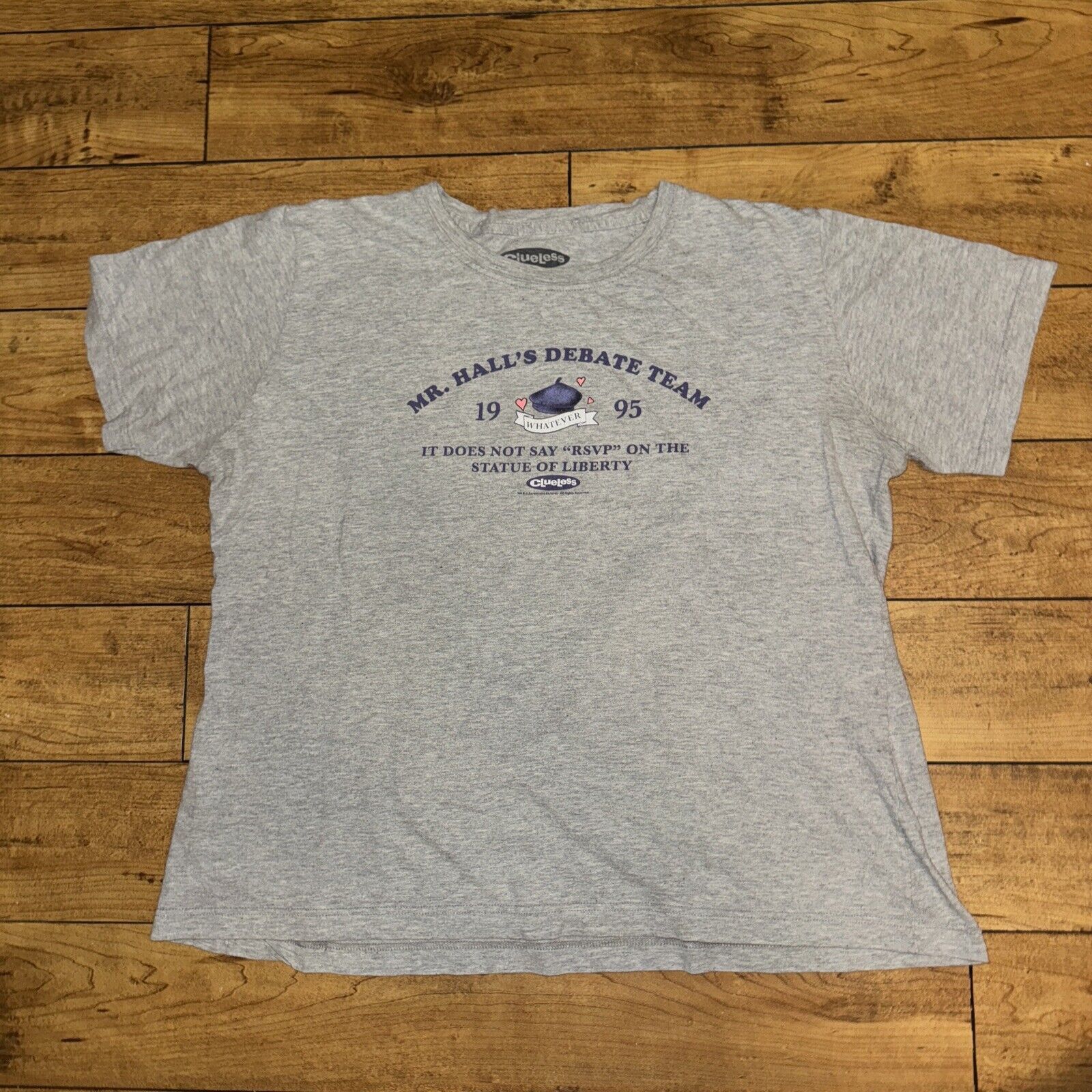 Vintage Clueless Mr. Hall’s Debate Team T-Shirt Gray 3XL 23x23 Size US XXL / EU 58 / 5 - 1 Thumbnail