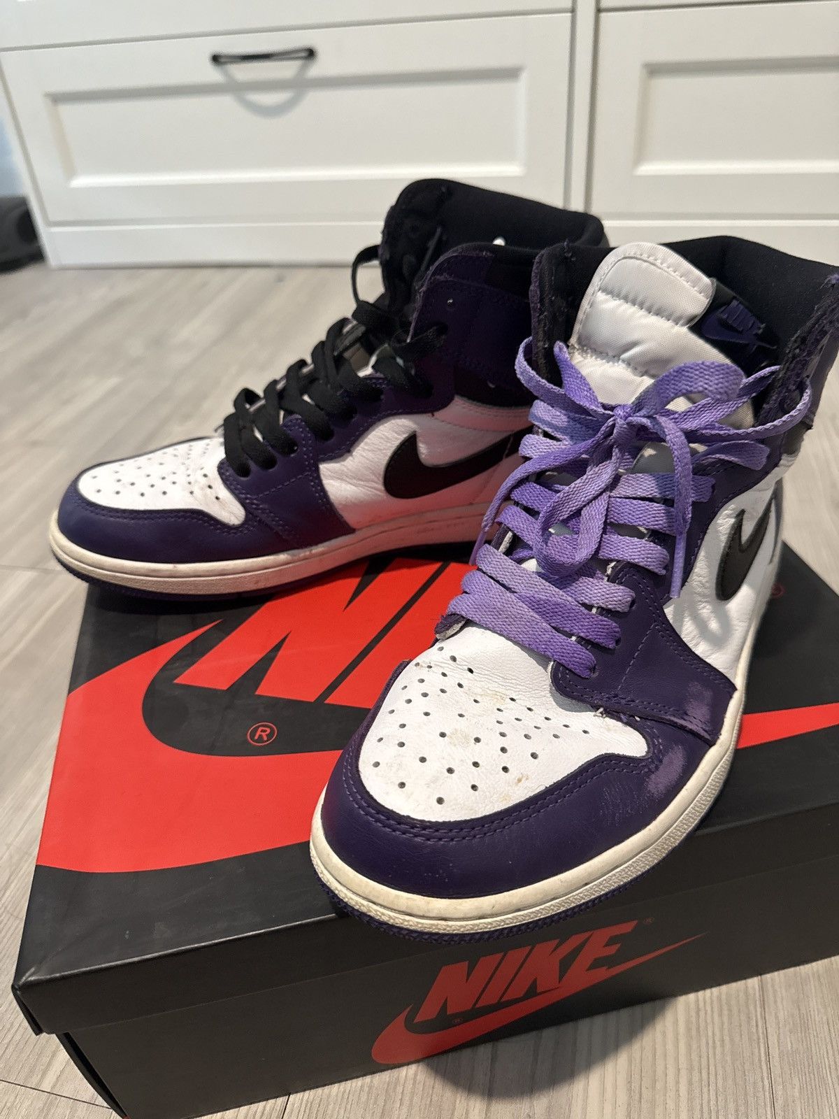 Jordan Brand Jordan 1 court purple Size US 8 / EU 41 - 7 Thumbnail