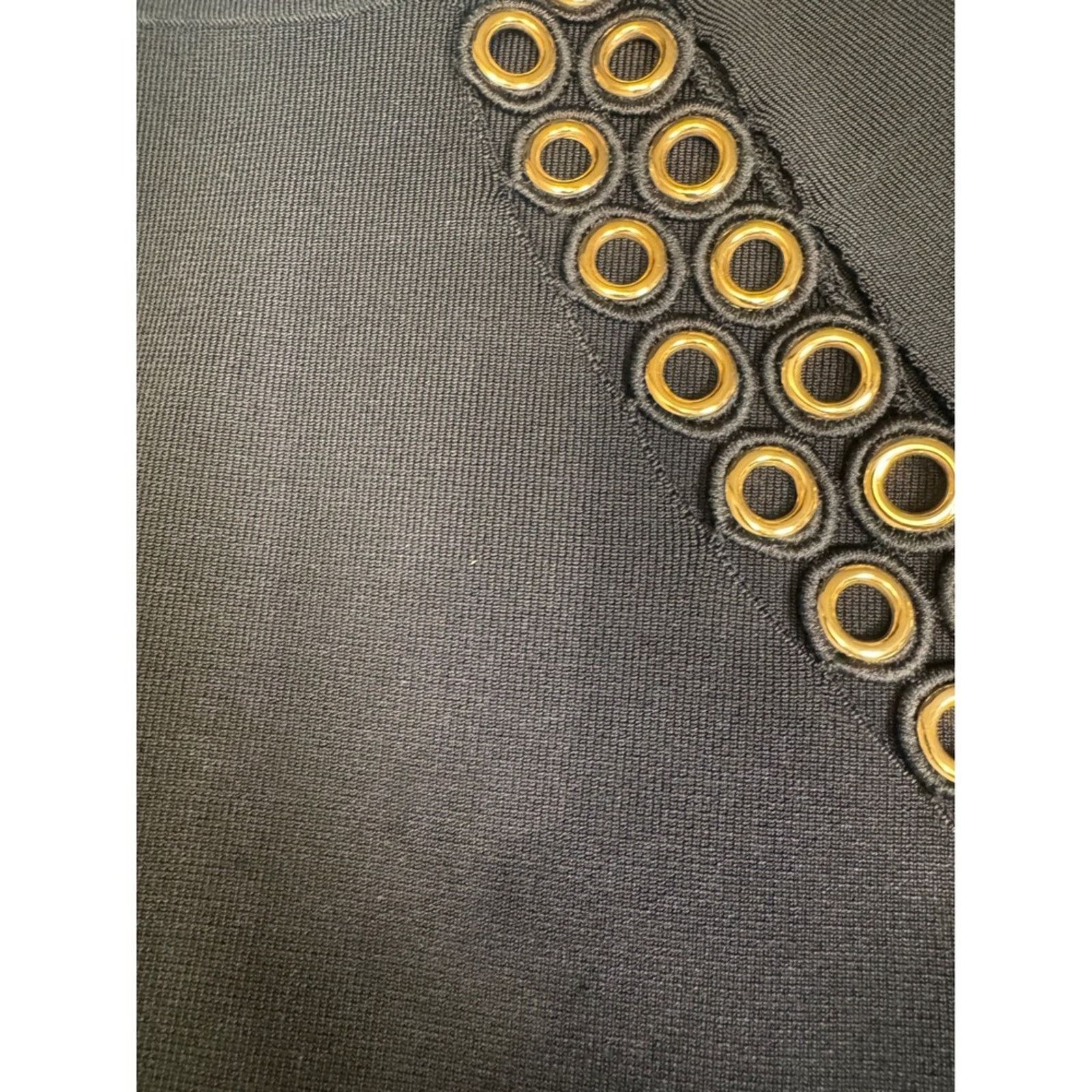 Good American Good American Black Ribbed Knit Bodycon with Grommet Size 5 Size S / US 4 / IT 40 - 4 Thumbnail