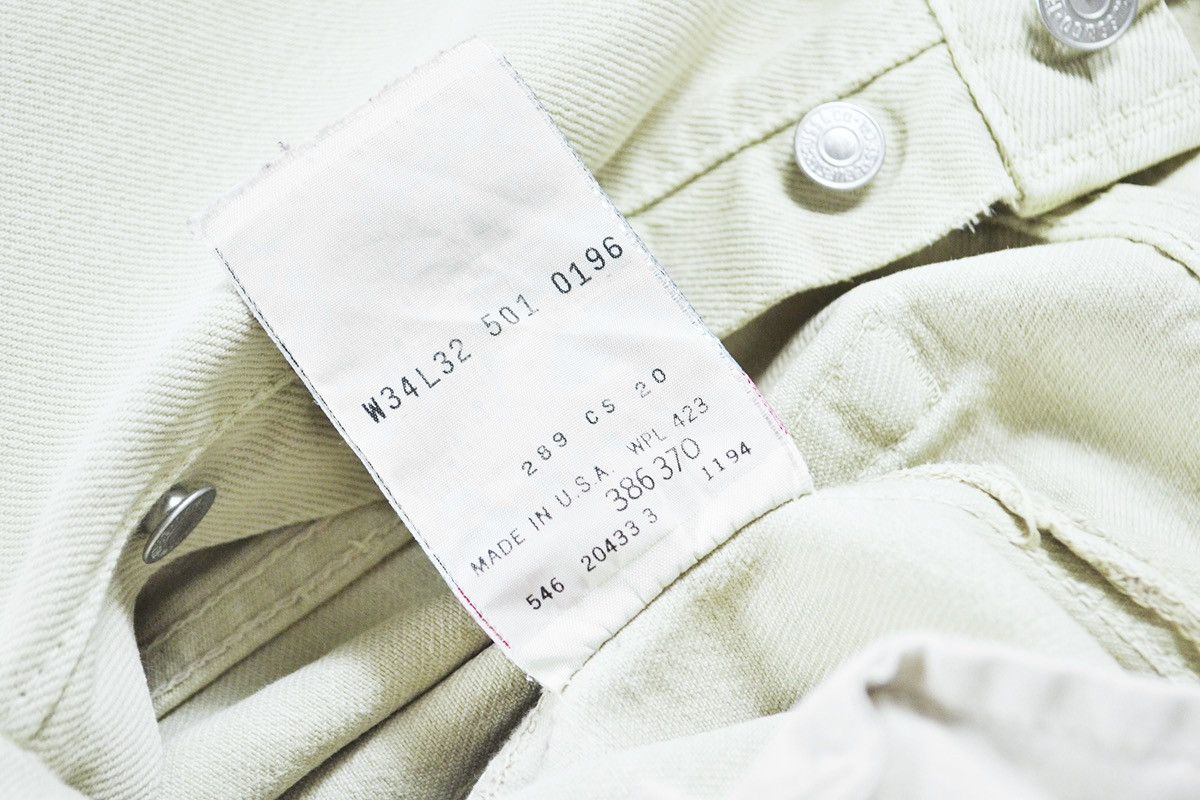 Levi's 90s Vintage Levi's 501 Stone Straight Fit Denim Jeans Size US 32 / EU 48 - 10 Thumbnail