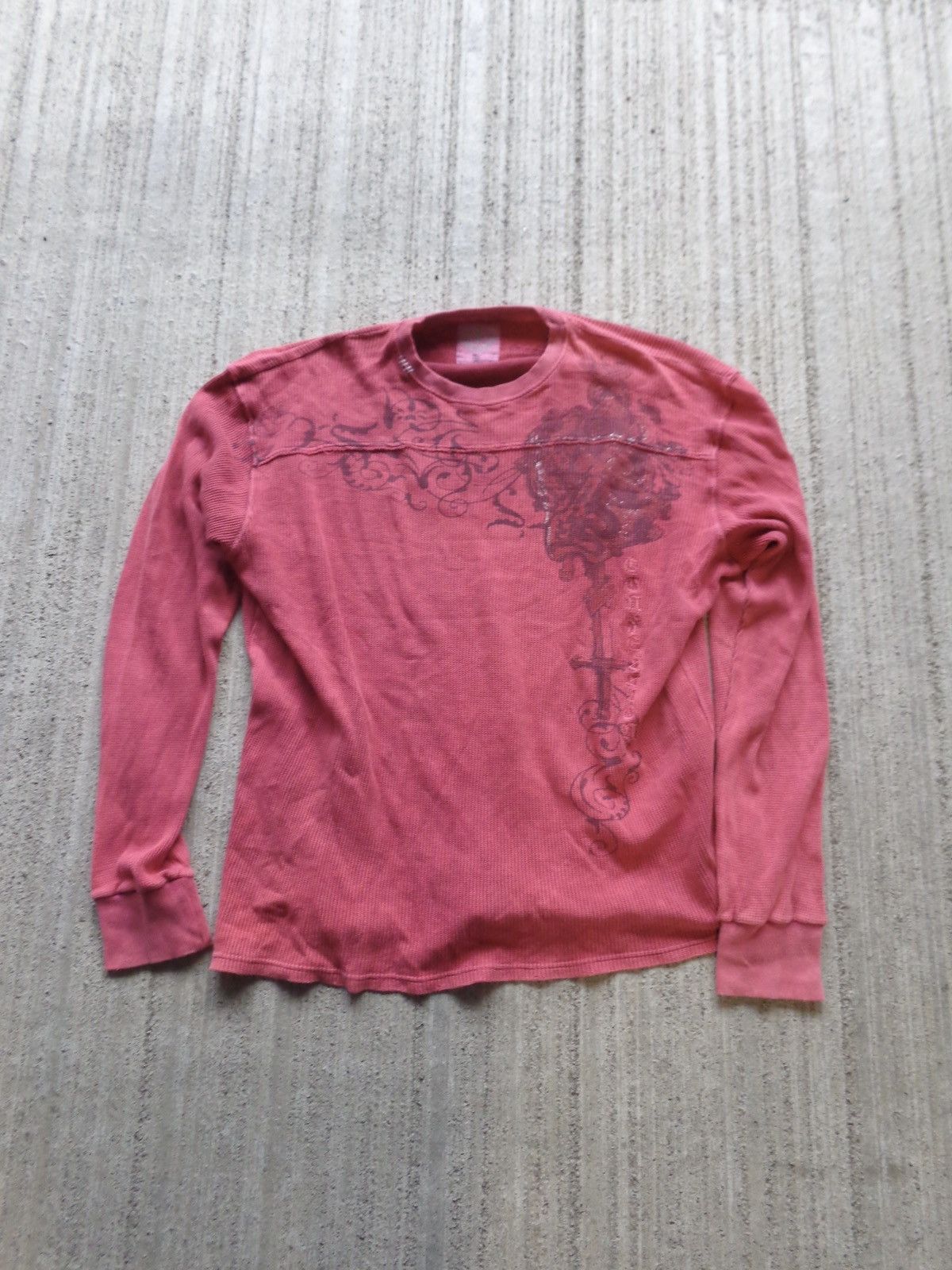 Affliction Grunge Y2K guitar waffle shirt Size US XXL / EU 58 / 5 - 2 Thumbnail
