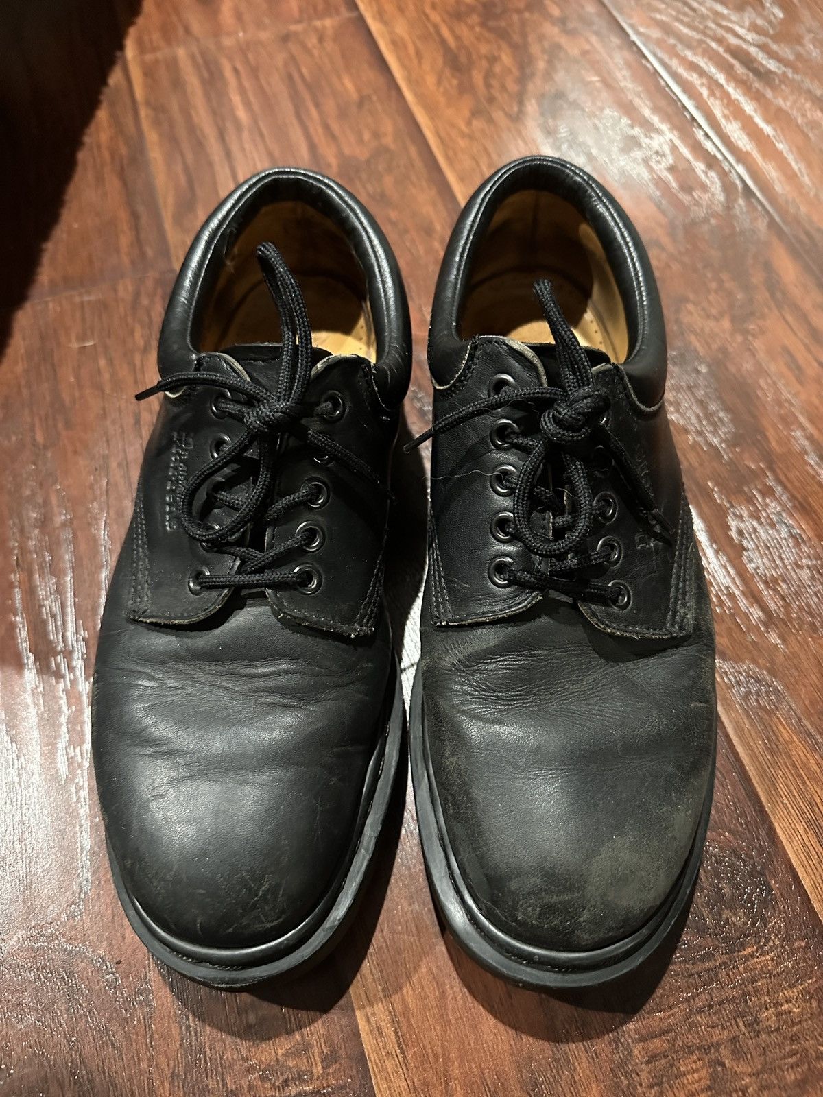 Dr. Martens Vintage Mens Doc Martens Black Leather Derby Shoes Size 9 Size US 9 / EU 42 - 4 Thumbnail