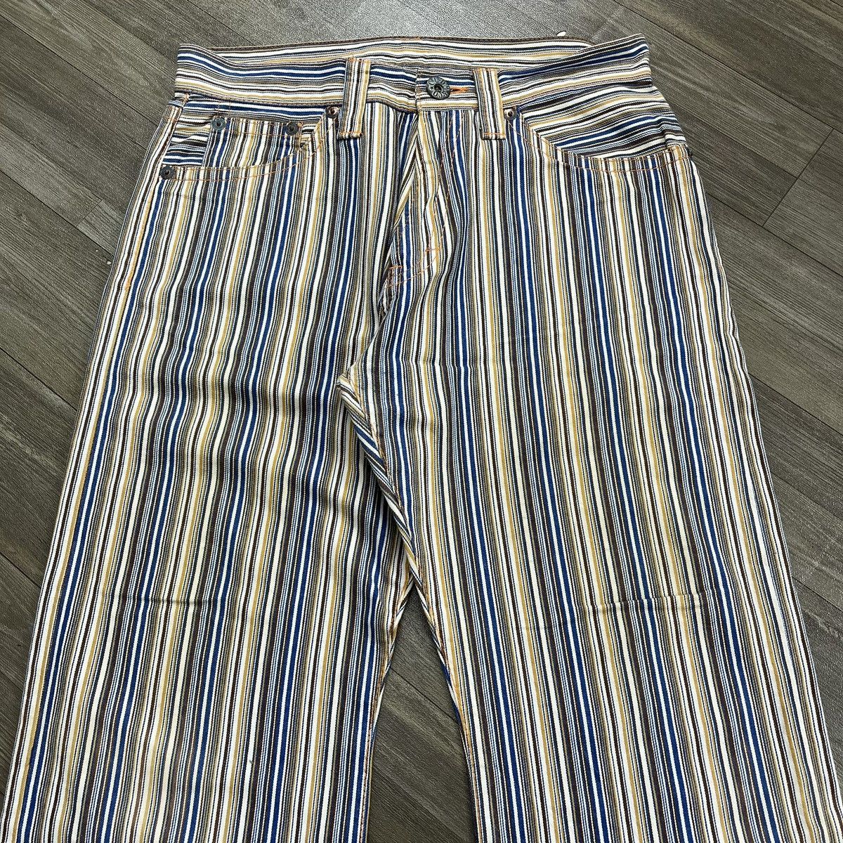 Japanese Brand 2000s Japanese Cocolulu Printed Striped Pants Size US 30 / EU 46 - 16 Thumbnail