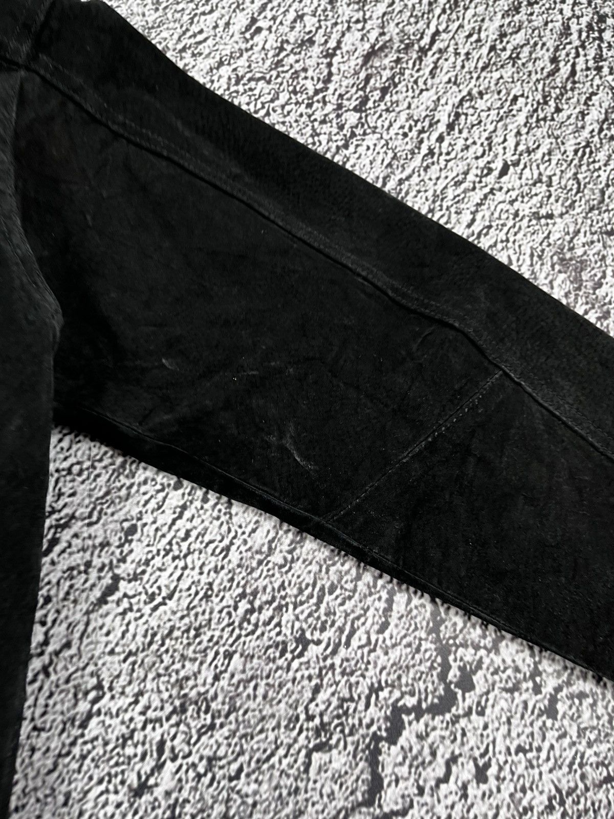 Vintage Vintage 90s Suede Black Leather Jacket streetwear style Size M / US 6-8 / IT 42-44 - 7 Thumbnail