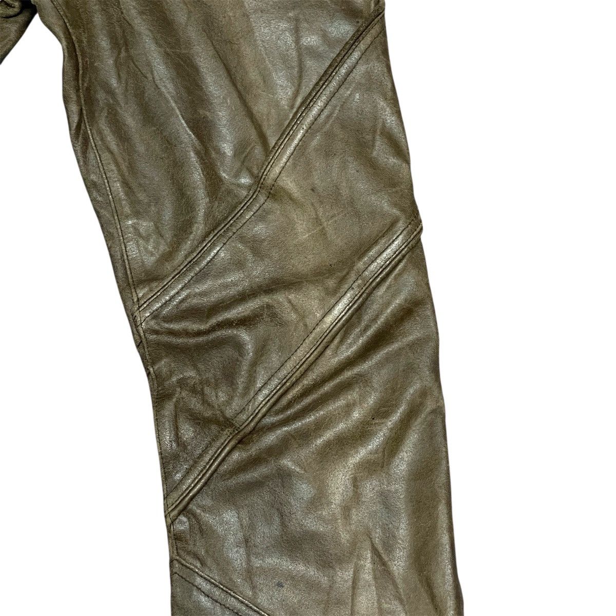 If Six Was Nine Vintage Wrong Seditionaries Patches Cowhide Leather Pants Size US 29 - 5 Thumbnail