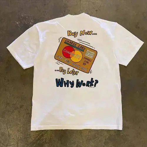 VIBE Atsuko x Shii Casual retro credit card pattern all-match tee Size US L / EU 52-54 / 3 - 1 Thumbnail