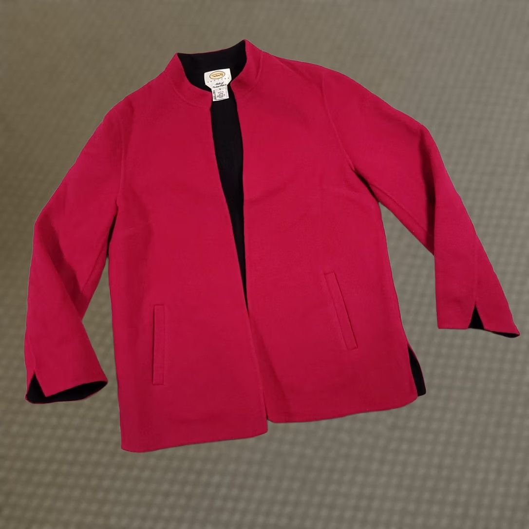Talbots VINTAGE Talbots Jacket Womens 8 Pink Wool Cashmere Blend Petite Italian Fabric Coat Size M / US 6-8 / IT 42-44 - 1 Thumbnail