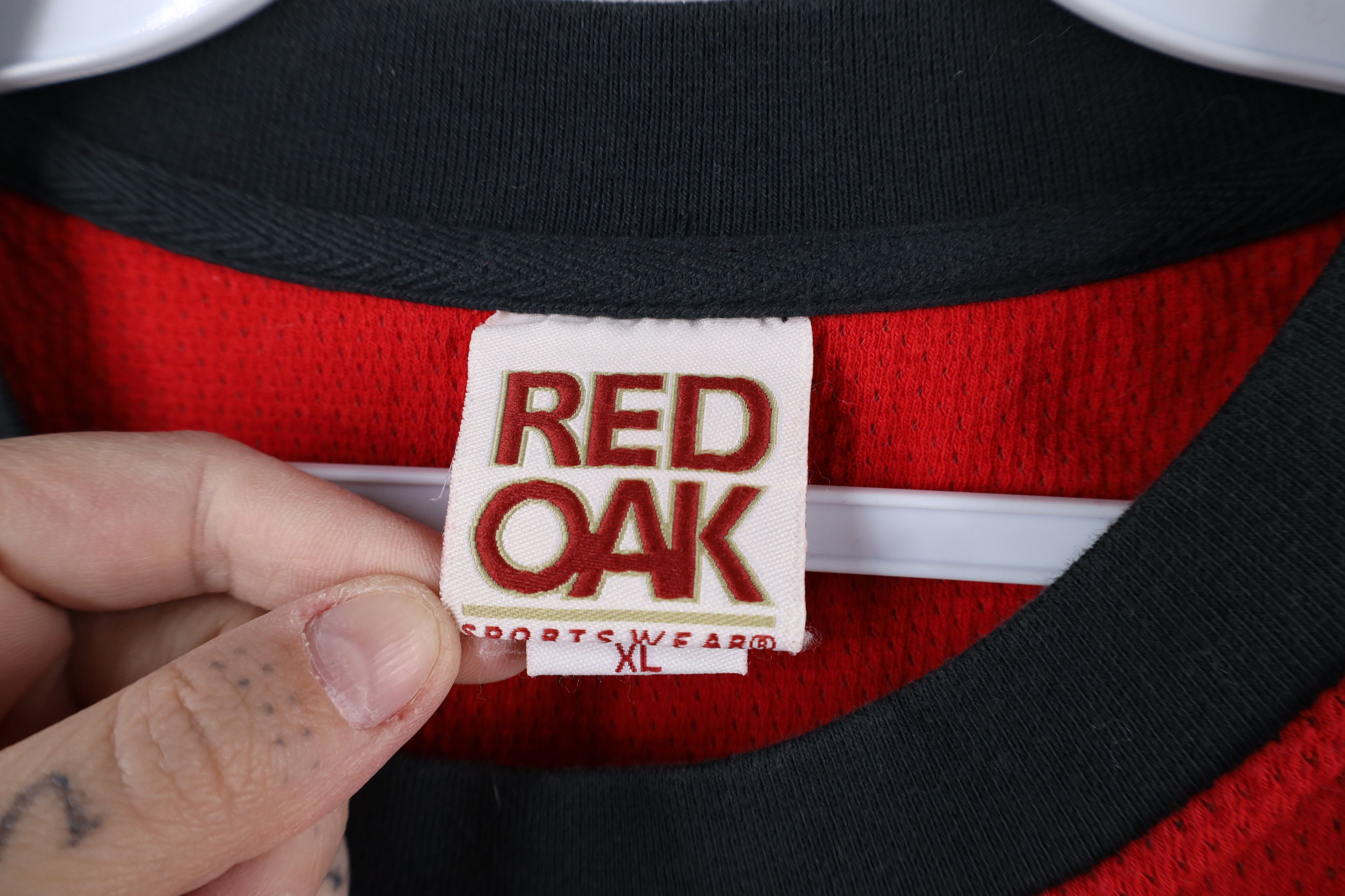 Vintage Vintage 90s Spell Out Ohio State University Mesh T-Shirt Red Size US XL / EU 56 / 4 - 6 Thumbnail