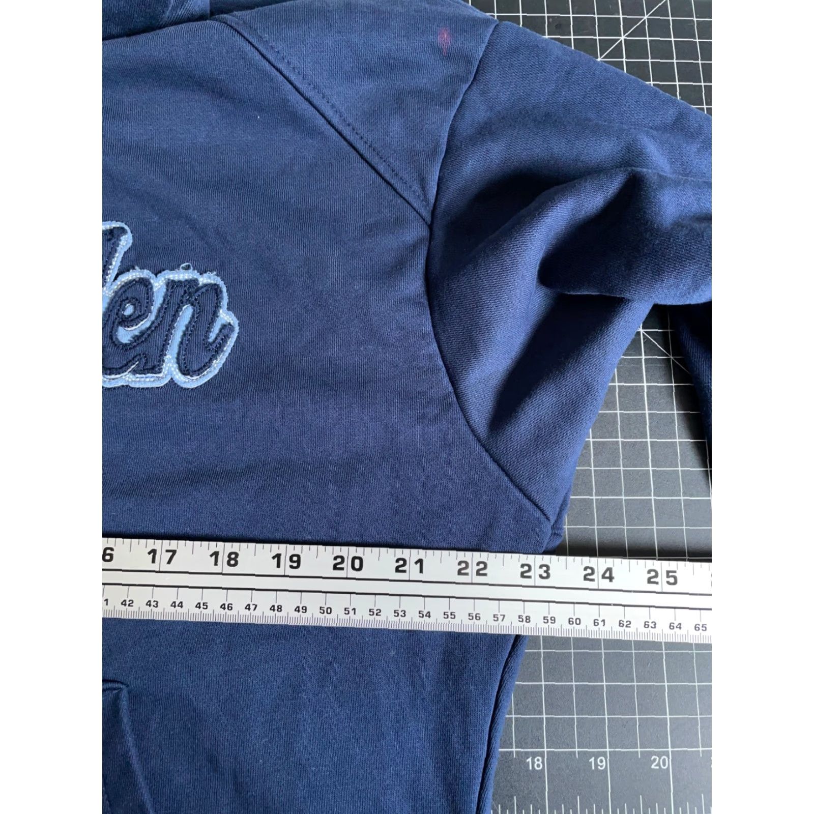 Vintage Aelfric Eden Hoodie Adult Small Dark Blue Double Hood Embroidered Sweatshirt Size US S / EU 44-46 / 1 - 6 Thumbnail