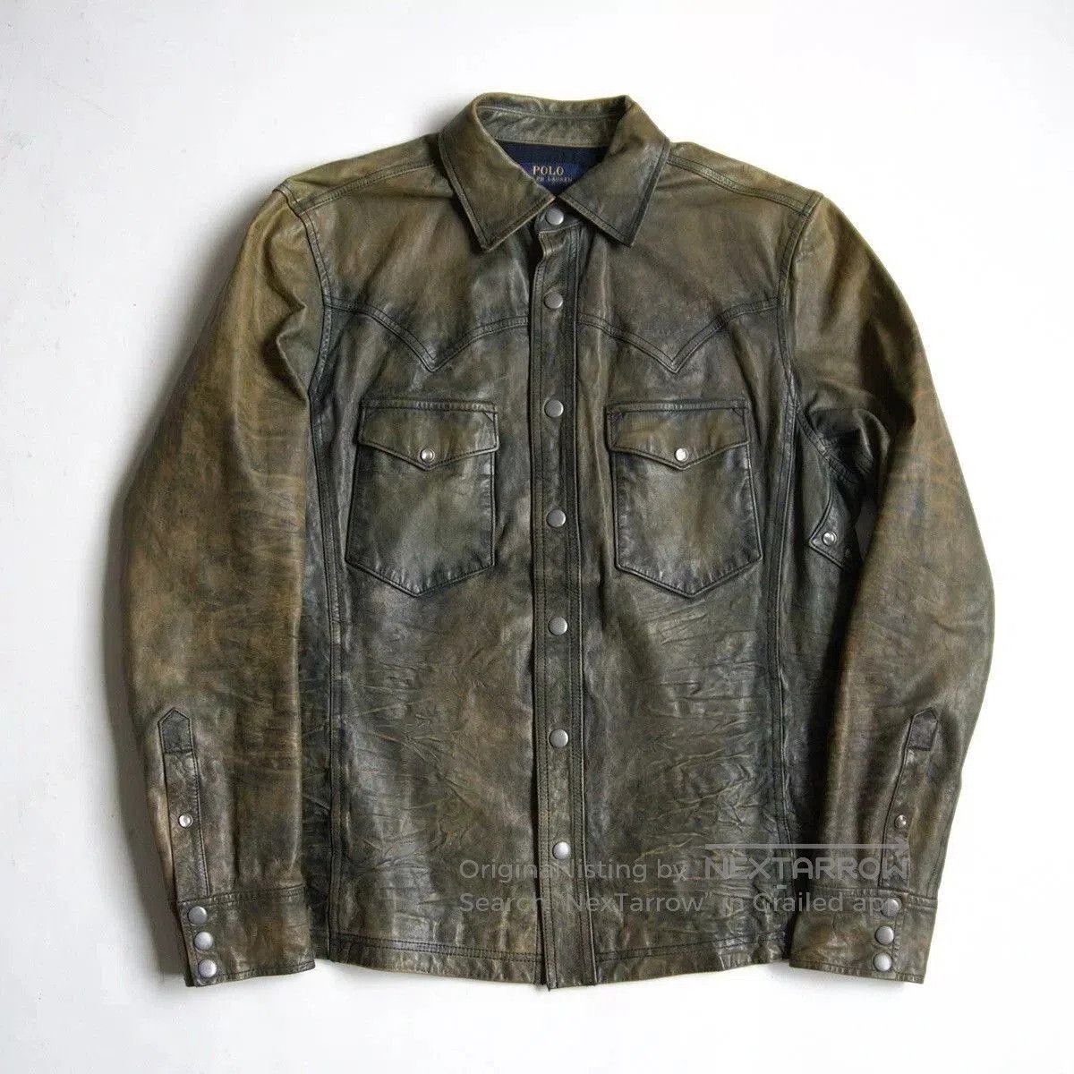 RRL Ralph Lauren ralph lauren heavy leather shirt jacket. Size US M / EU 48-50 / 2 - 1 Thumbnail