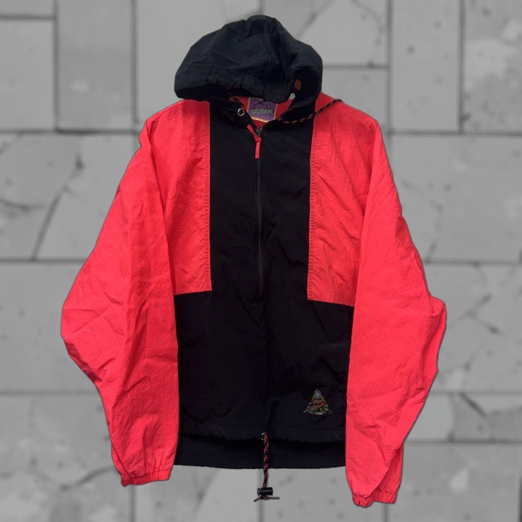 Equipment VINTAGE Ocean Equipments Windbreaker Jacket Mens Size M Half Zip Pullover Black Size US M / EU 48-50 / 2 - 1 Thumbnail
