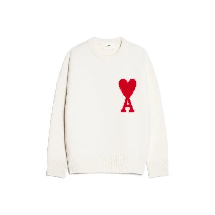 AMI AMIPARIS Love Logo Wool Sweater Unisex -2507 Size US S / EU 44-46 / 1 - 1 Thumbnail