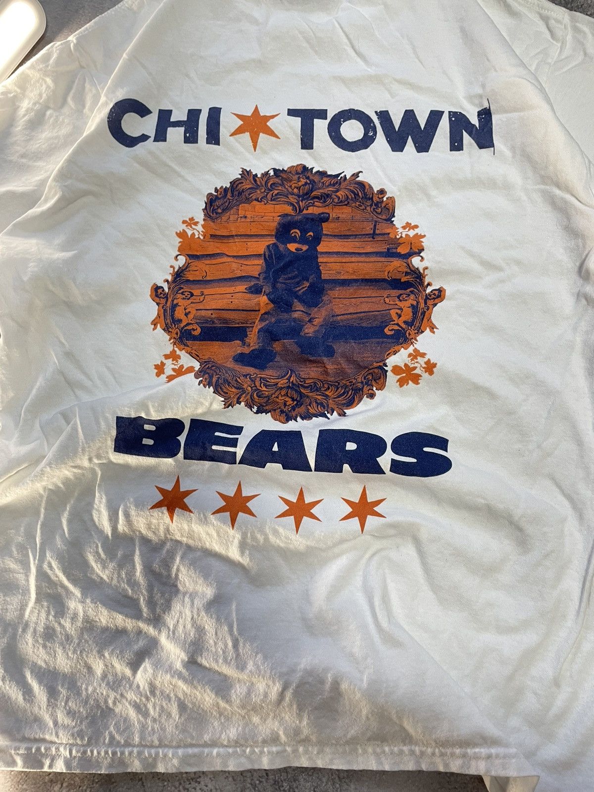 Rap Tees × Vintage Kanye West Chill town Bear Vintage white T Shirt Size US M / EU 48-50 / 2 - 9 Thumbnail