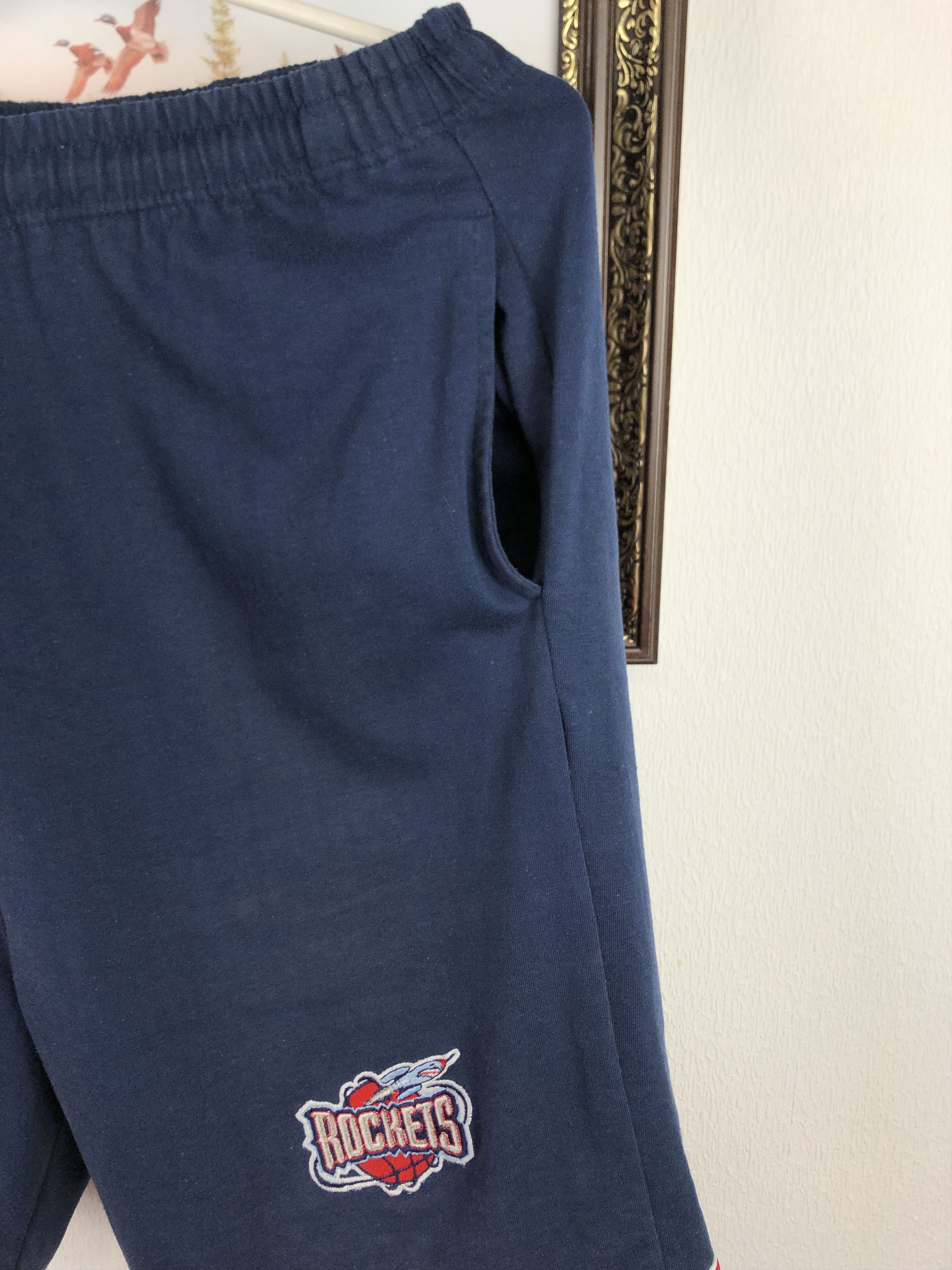 NBA Vintage 90's Starter Houston Rockets NBA Blue Shorts Mens L Size US 36 / EU 52 - 11 Thumbnail