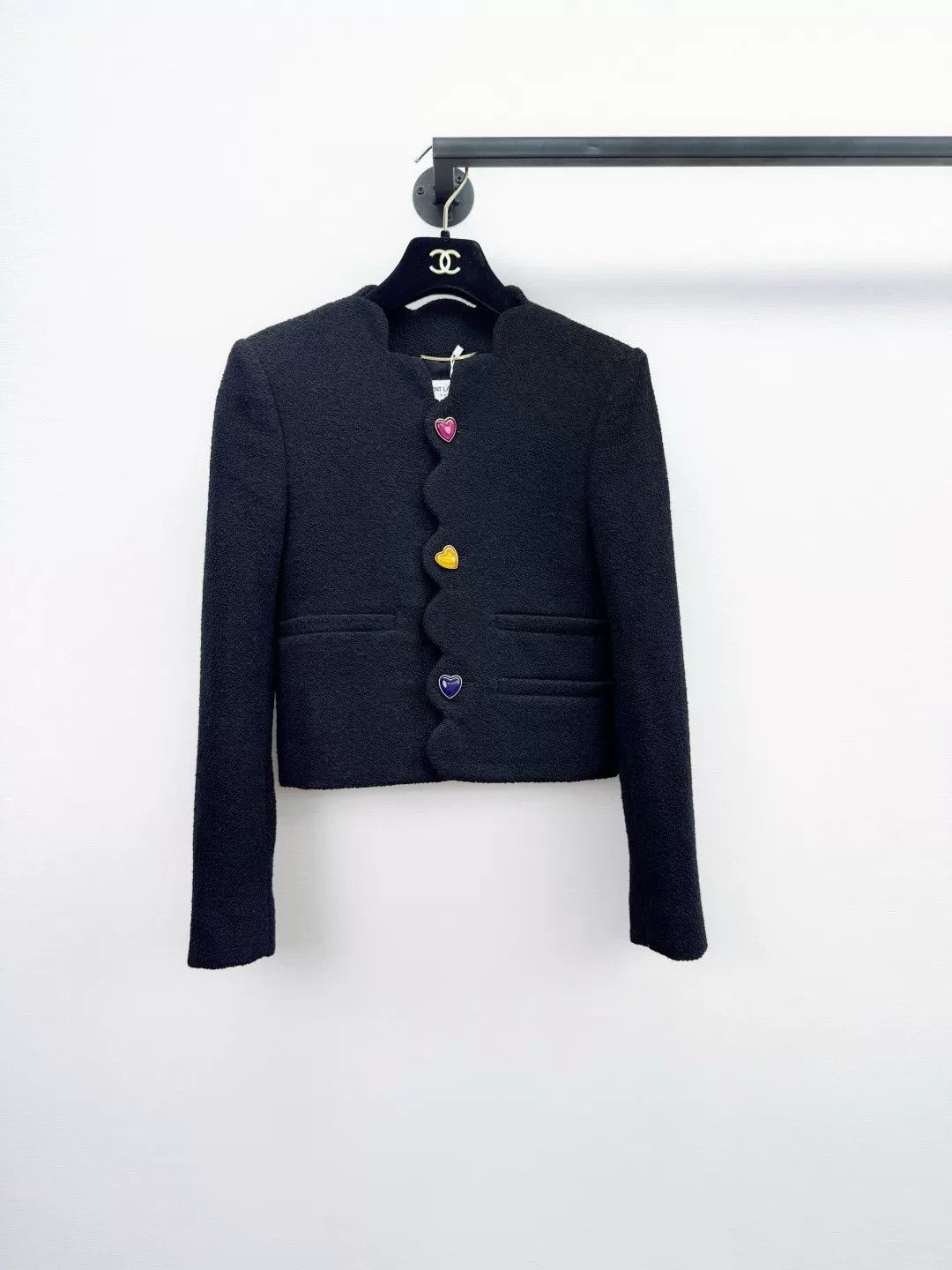 Saint Laurent Paris Saint Laurent Heart Button Jacket Size S / US 4 / IT 40 - 1 Thumbnail