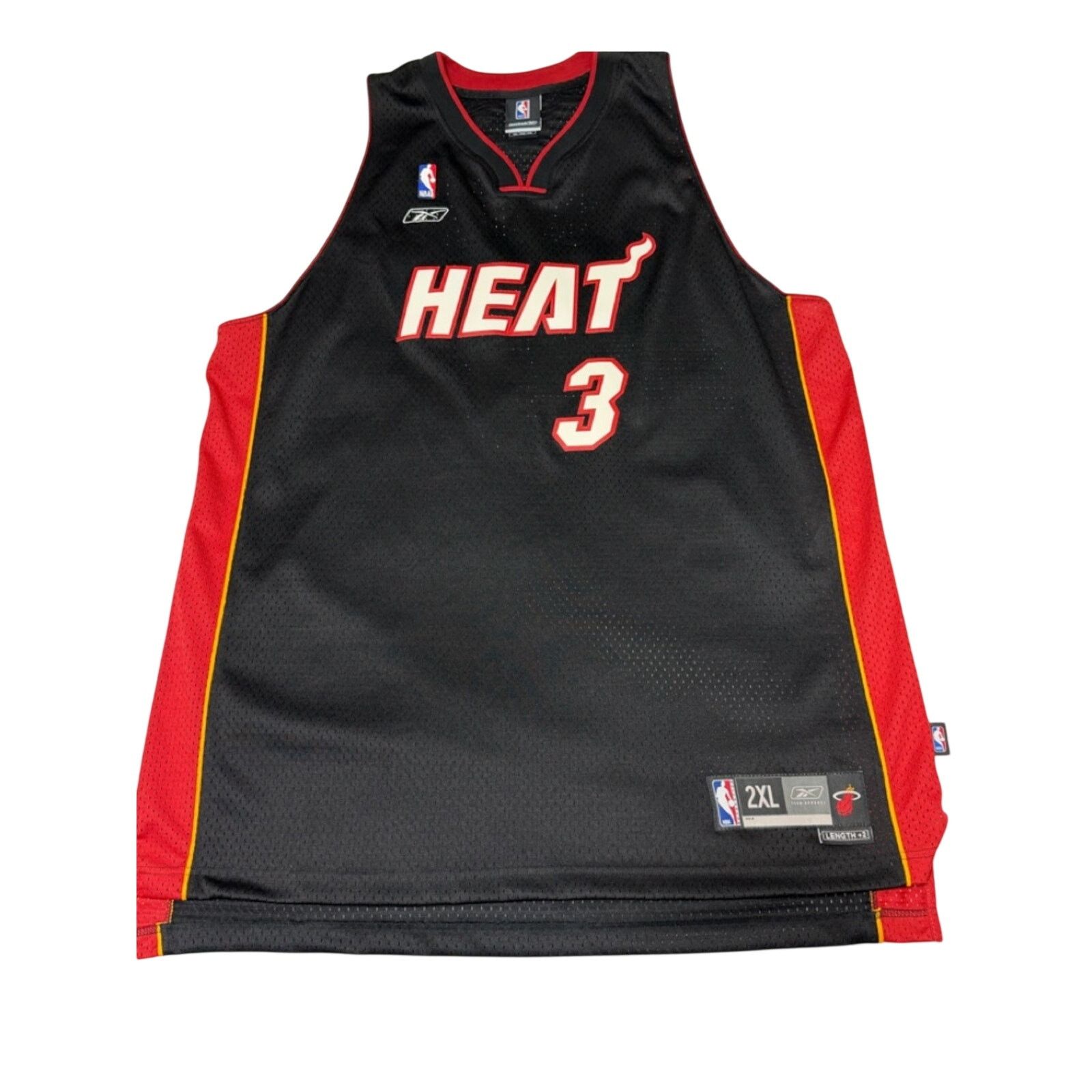 Reebok Reebok Dwyane Wade Miami Heat Sewn Swingman Jersey Authentic Size US XXL / EU 58 / 5 - 1 Thumbnail