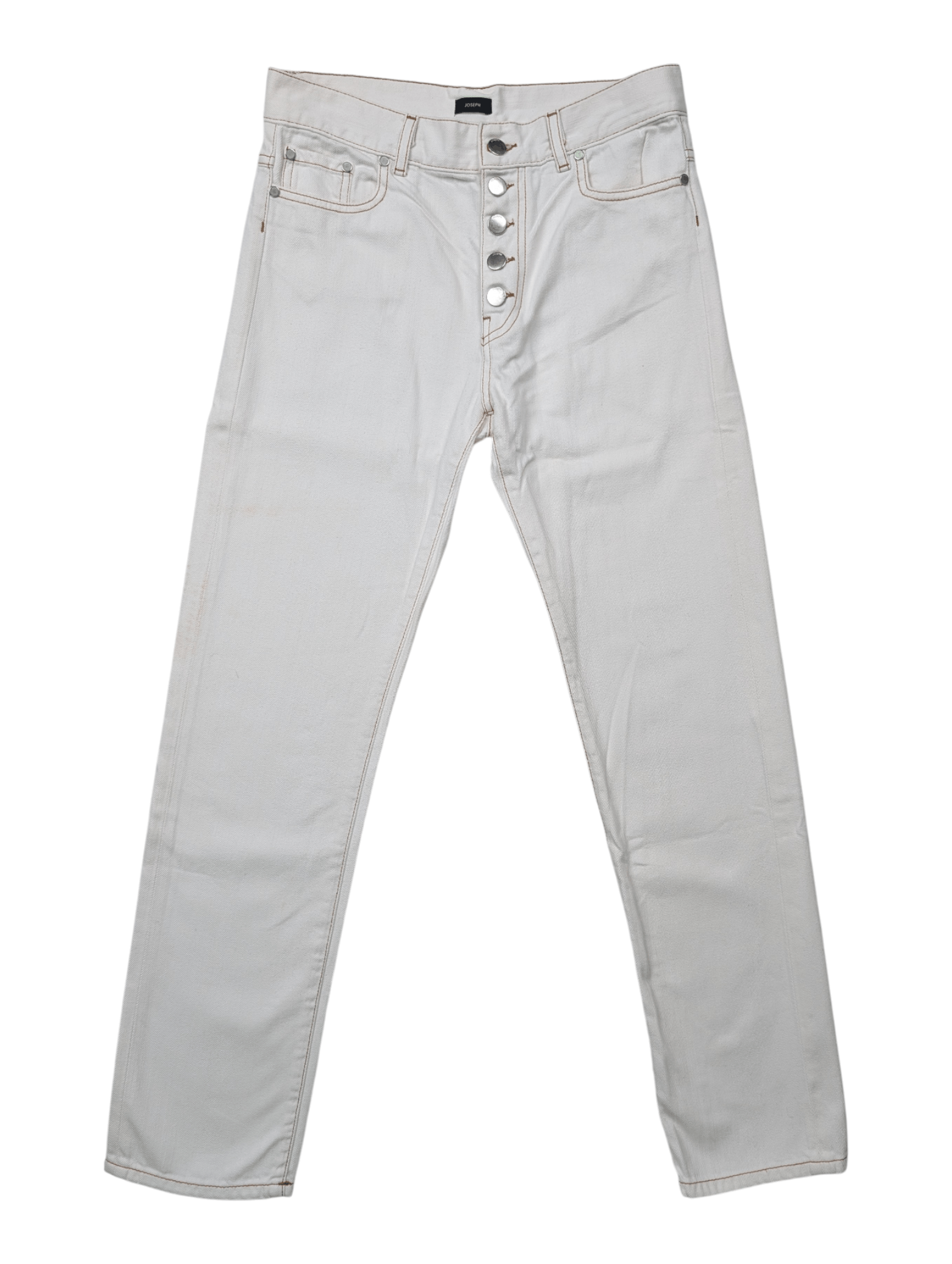 Joseph Joseph White Button-Fly Jeans Size 25" / US 0 / IT 36 - 1 Thumbnail