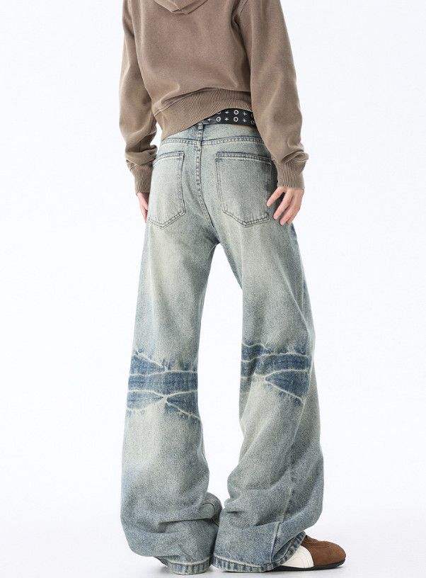 Vintage Men's high street distressed loose flared jeans Size US 32 / EU 48 - 4 Thumbnail